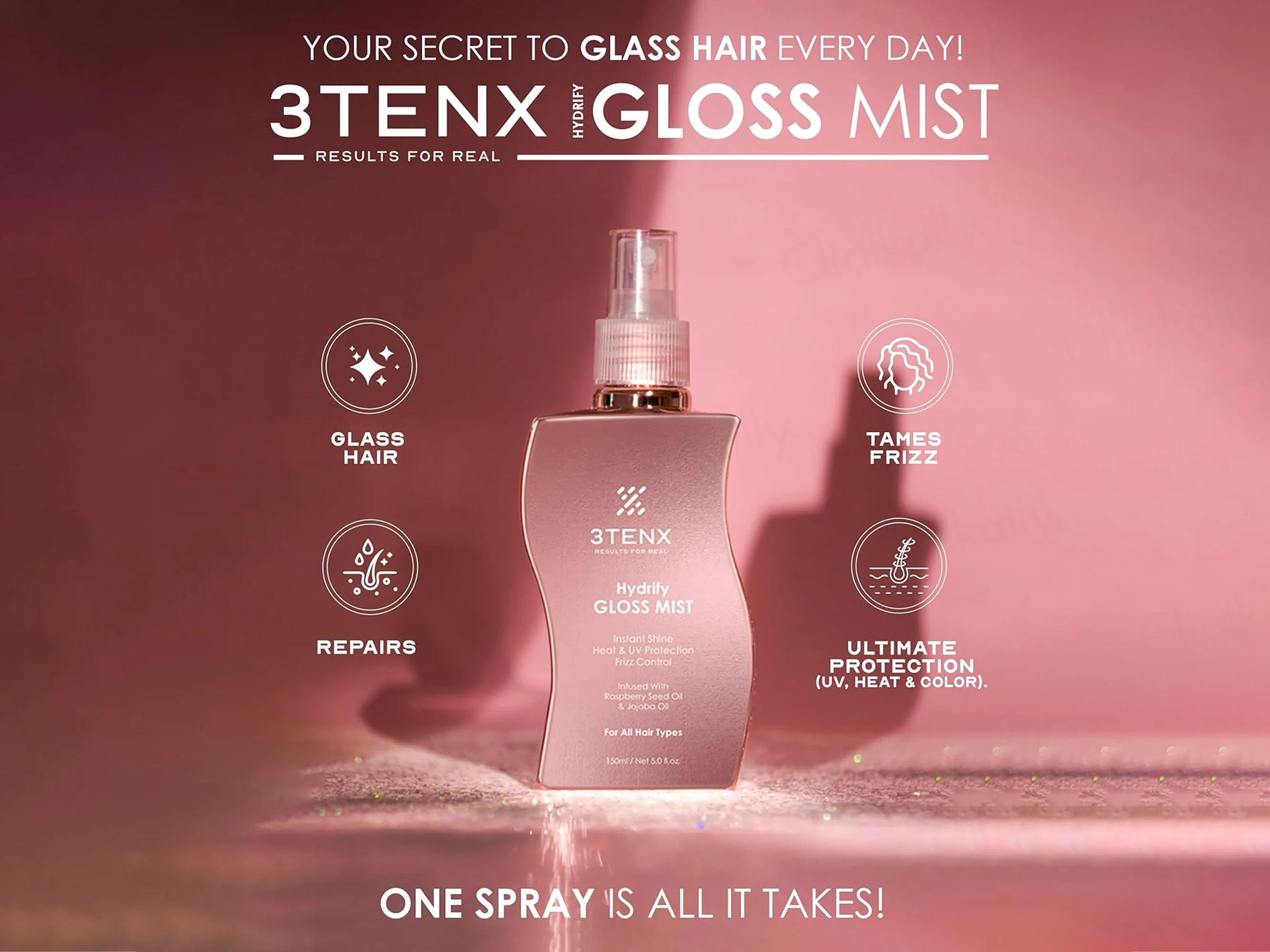 3Tenx Hydrify Gloss Mist For All Hair Types - Image 2