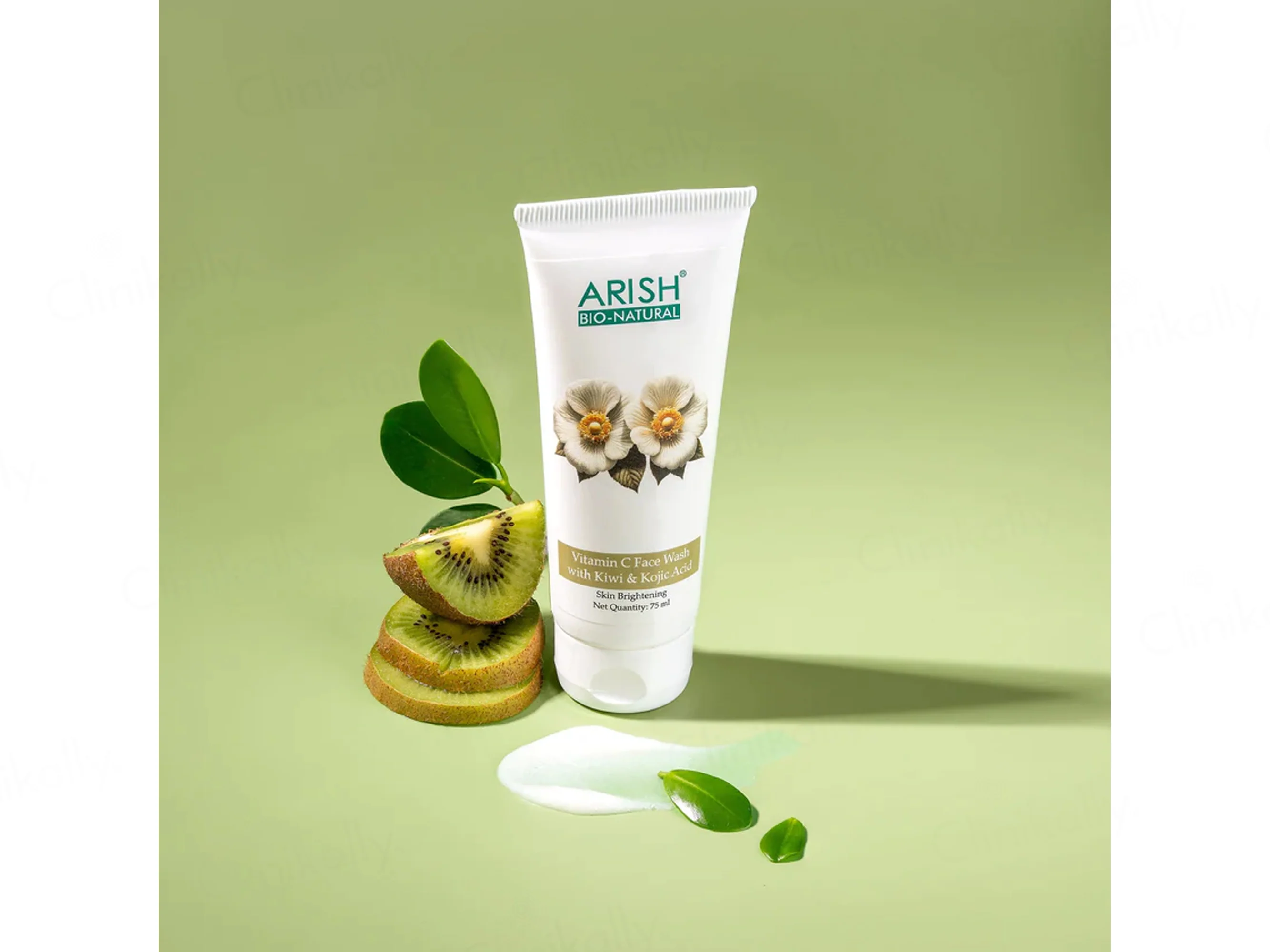 Arish Bio-Natural Vitamin C Skin Brightening Face Wash With Kiwi & Kojic Acid - Image 2