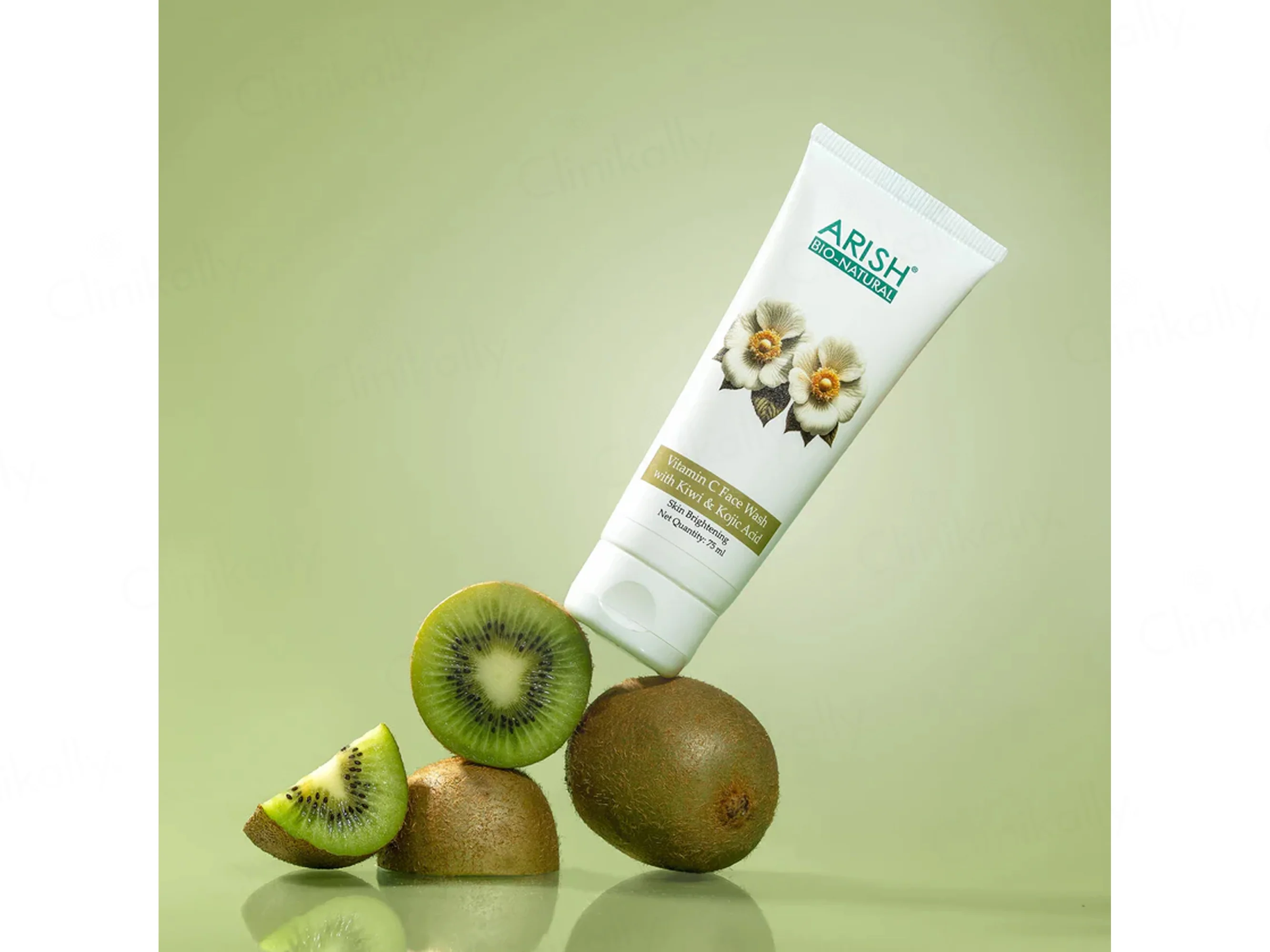 Arish Bio-Natural Vitamin C Skin Brightening Face Wash With Kiwi & Kojic Acid - Image 4