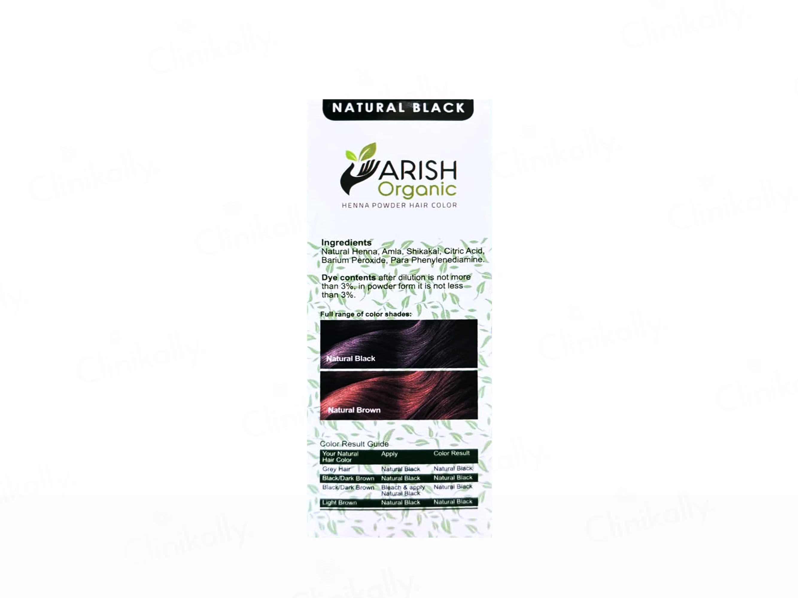 Arish Organic Henna Powder No Ammonia Herbal Hair Color (Natural Black) - Image 5