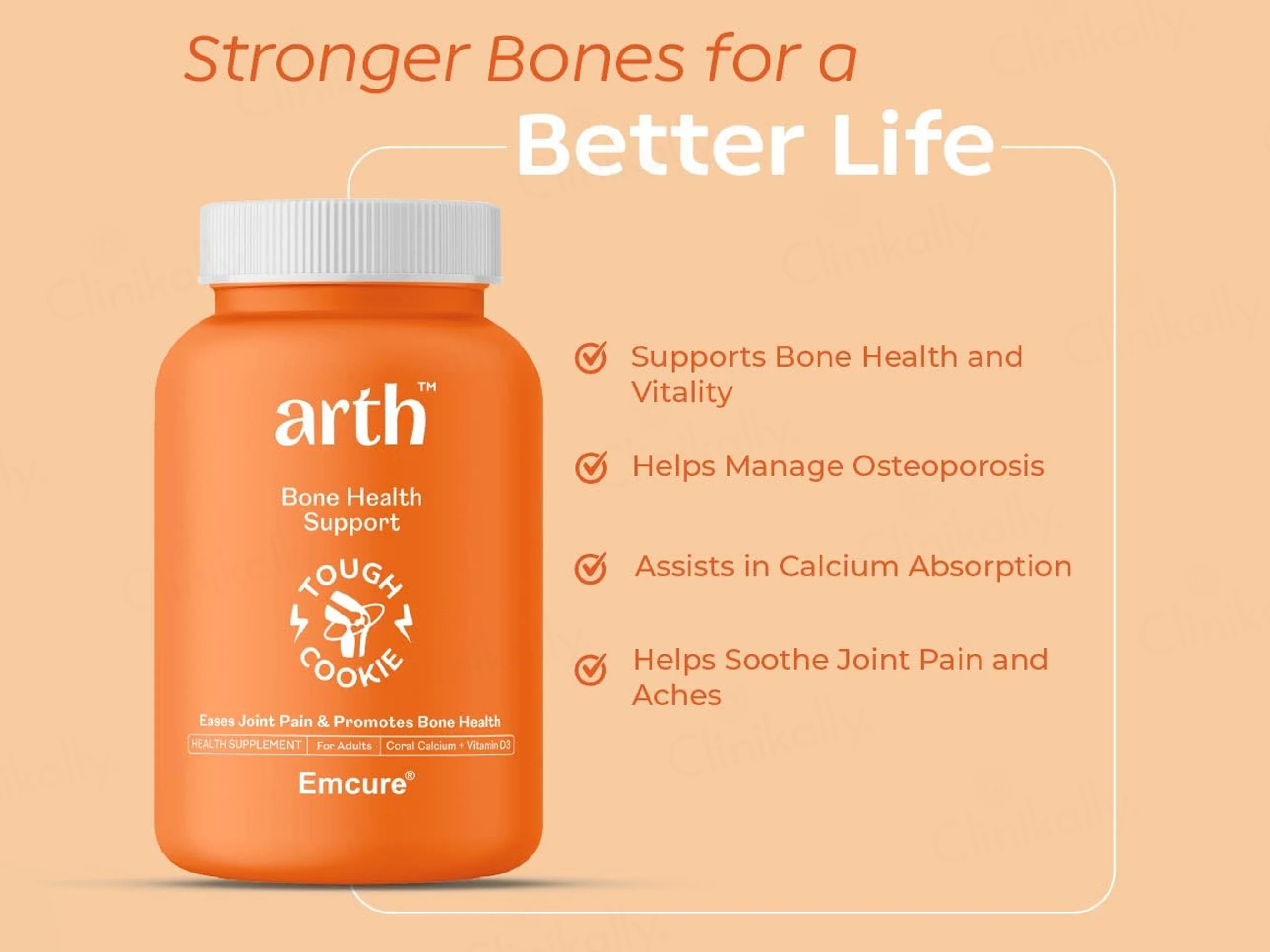 Arth Bone Health Support Supplement Tablet For Women - Image 3