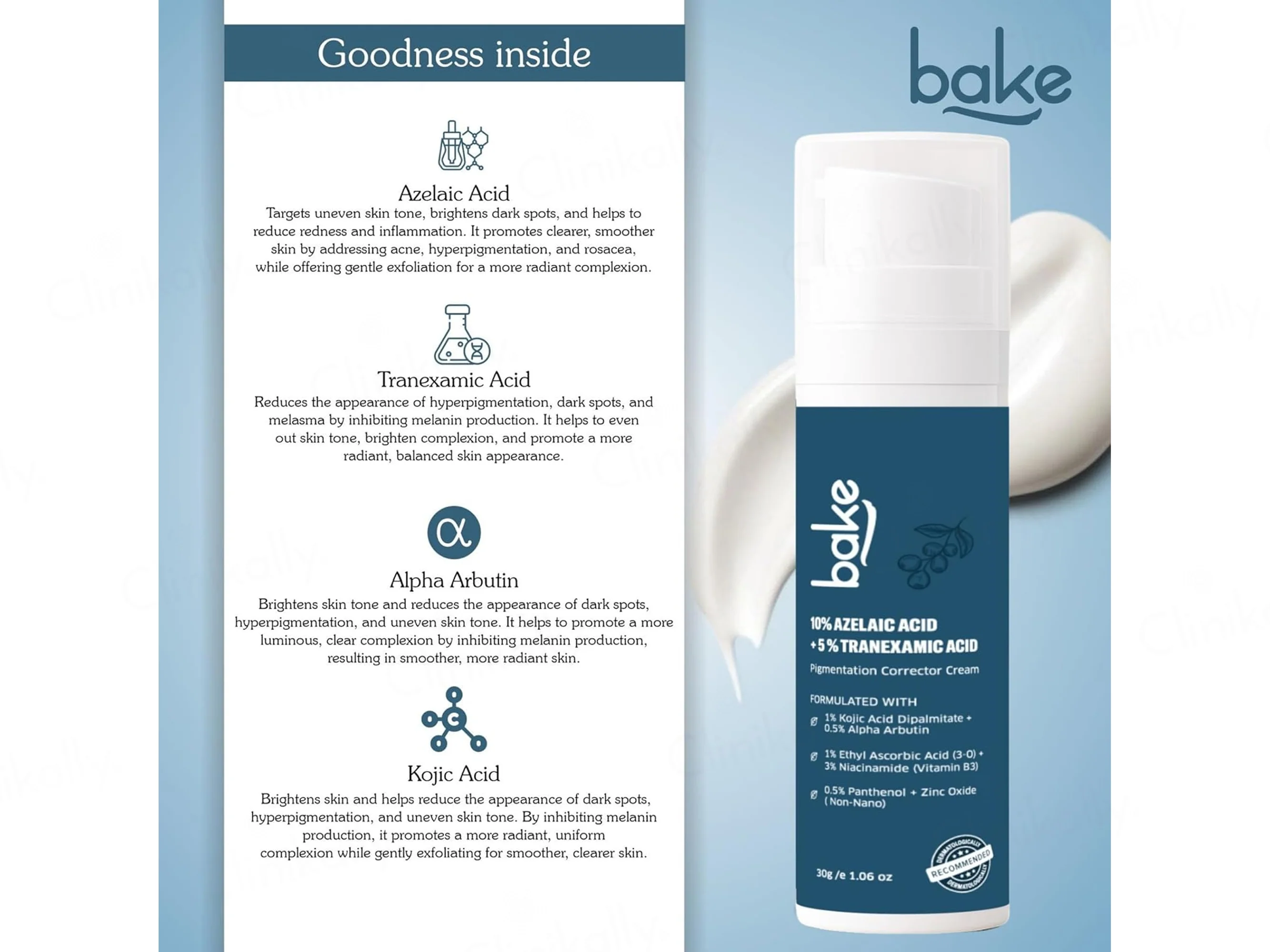 BAKE 10% Azelaic Acid + 5% Tranexamic Acid Pigmentation Corrector Cream - Image 5