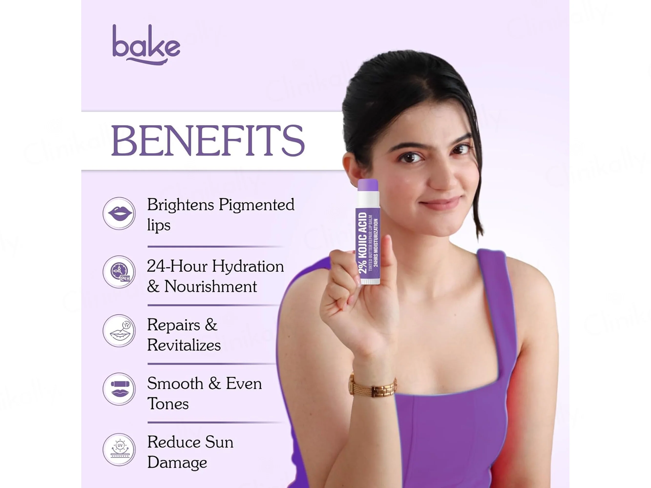 BAKE 2% Kojic Acid Tinted Butter Brightening Lip Balm - Image 4