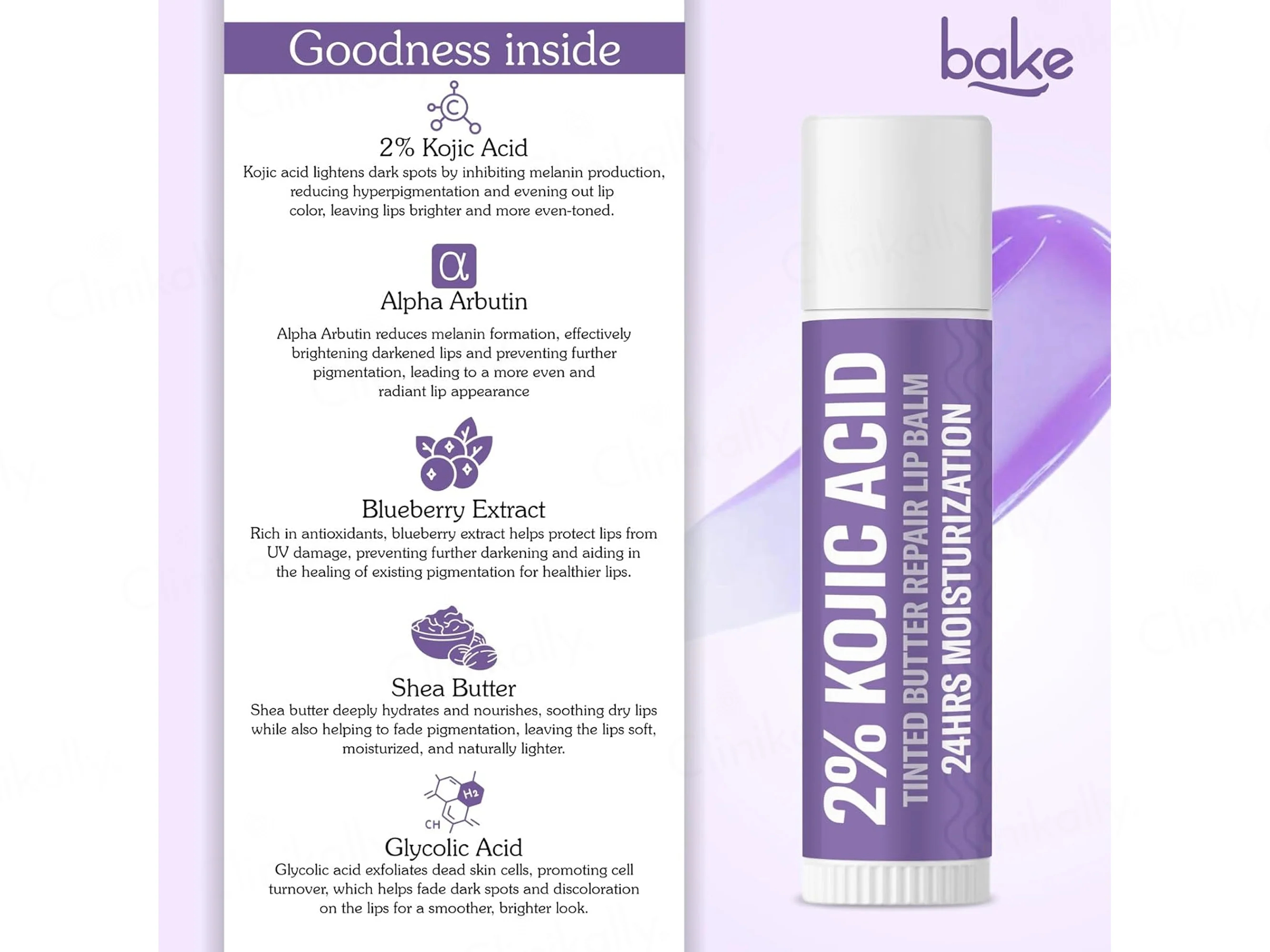 BAKE 2% Kojic Acid Tinted Butter Brightening Lip Balm - Image 6