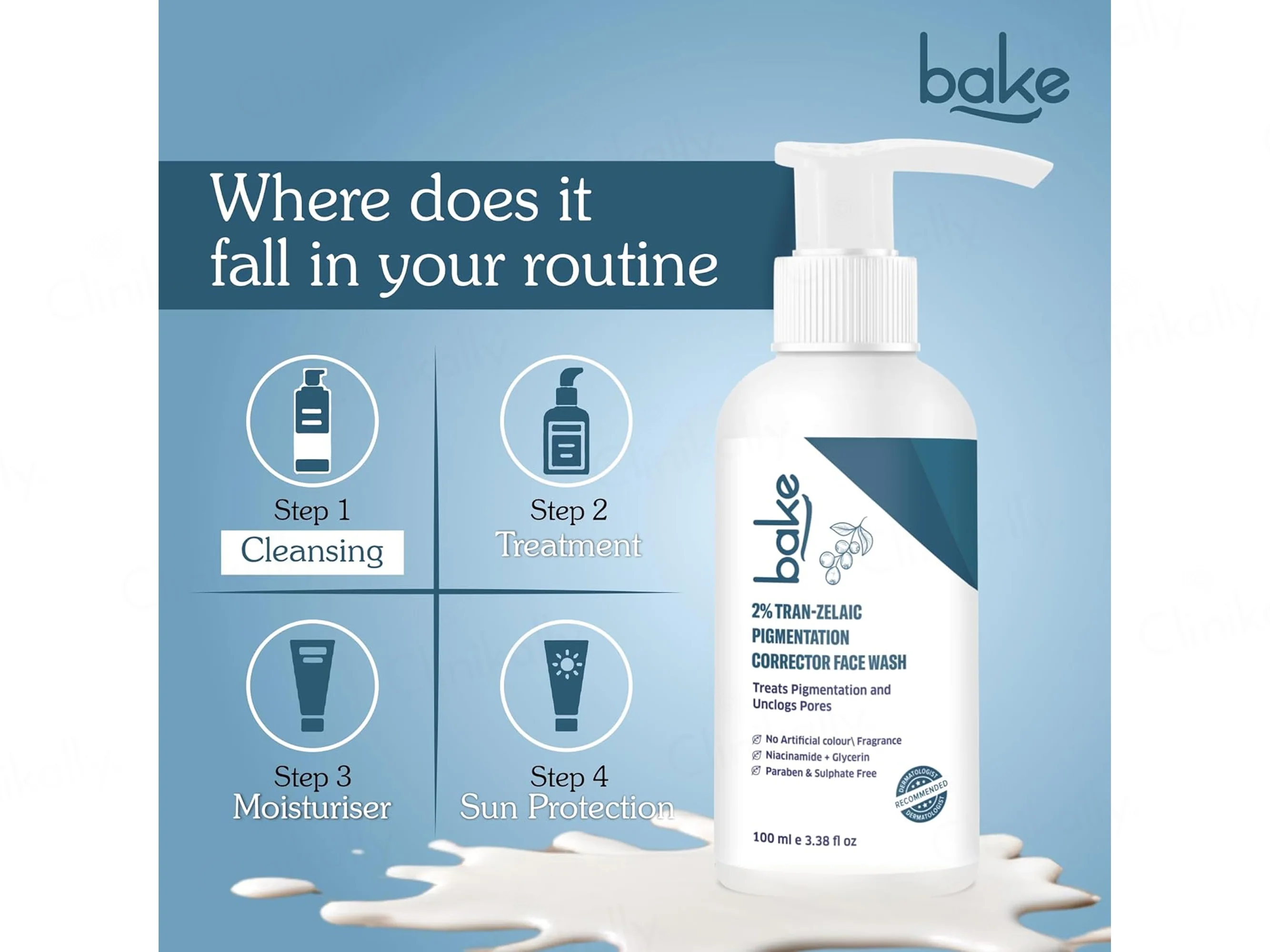 BAKE 2% Trans-Zelaic Pigmentation Corrector Face Wash - Image 4