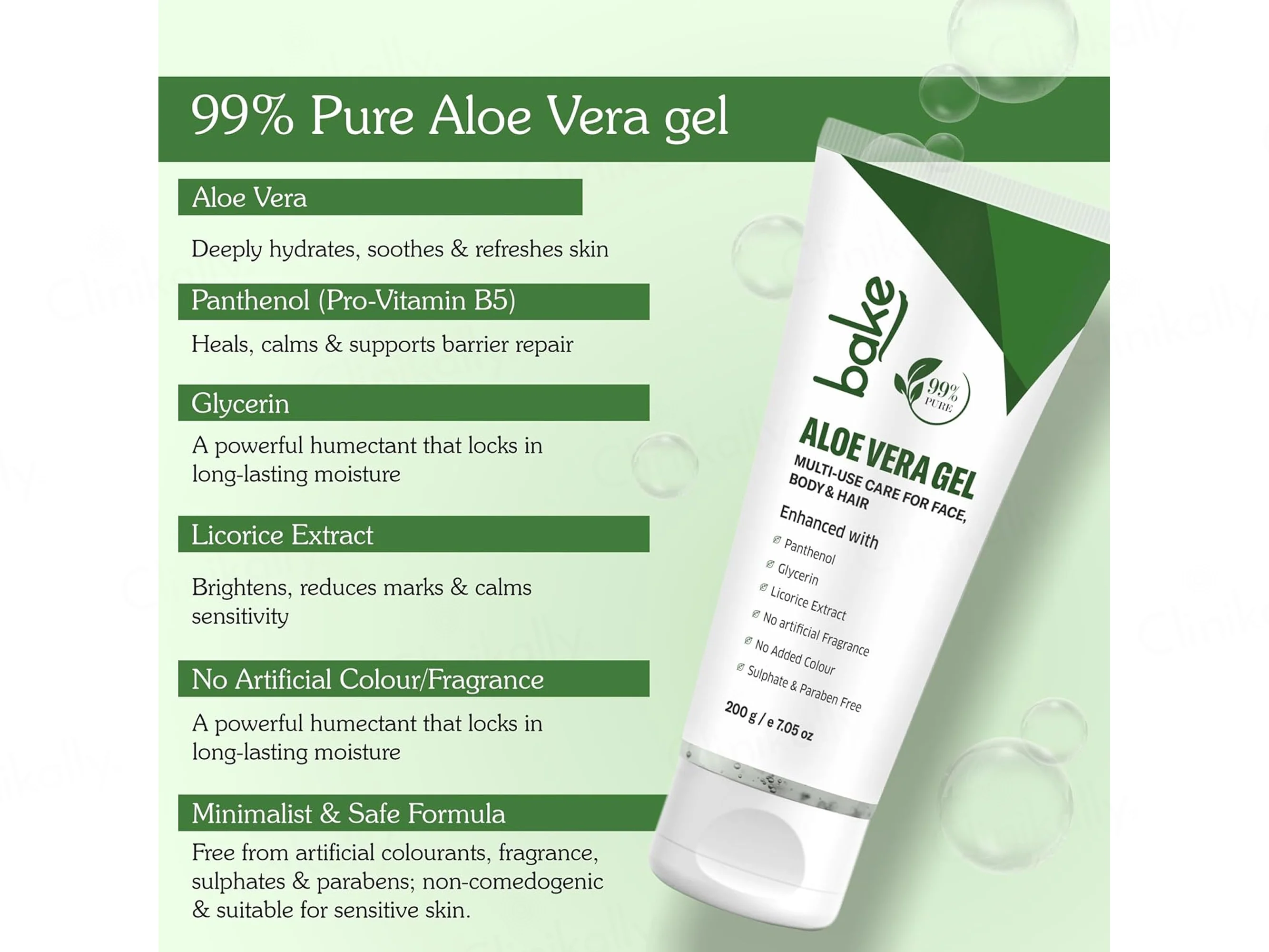 BAKE 99% Pure Multi-Use Aloe Vera Gel - Image 7