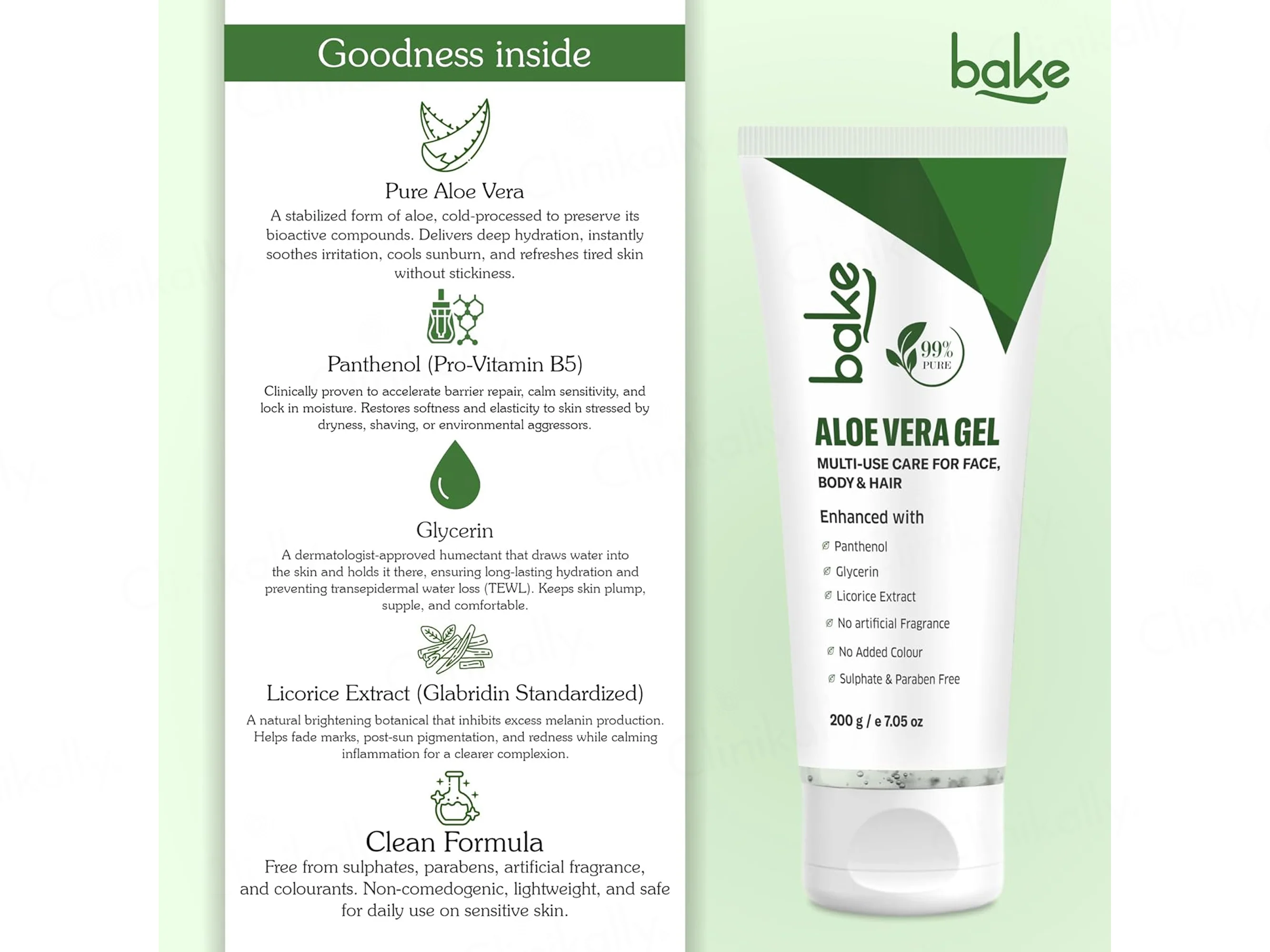 BAKE 99% Pure Multi-Use Aloe Vera Gel - Image 8