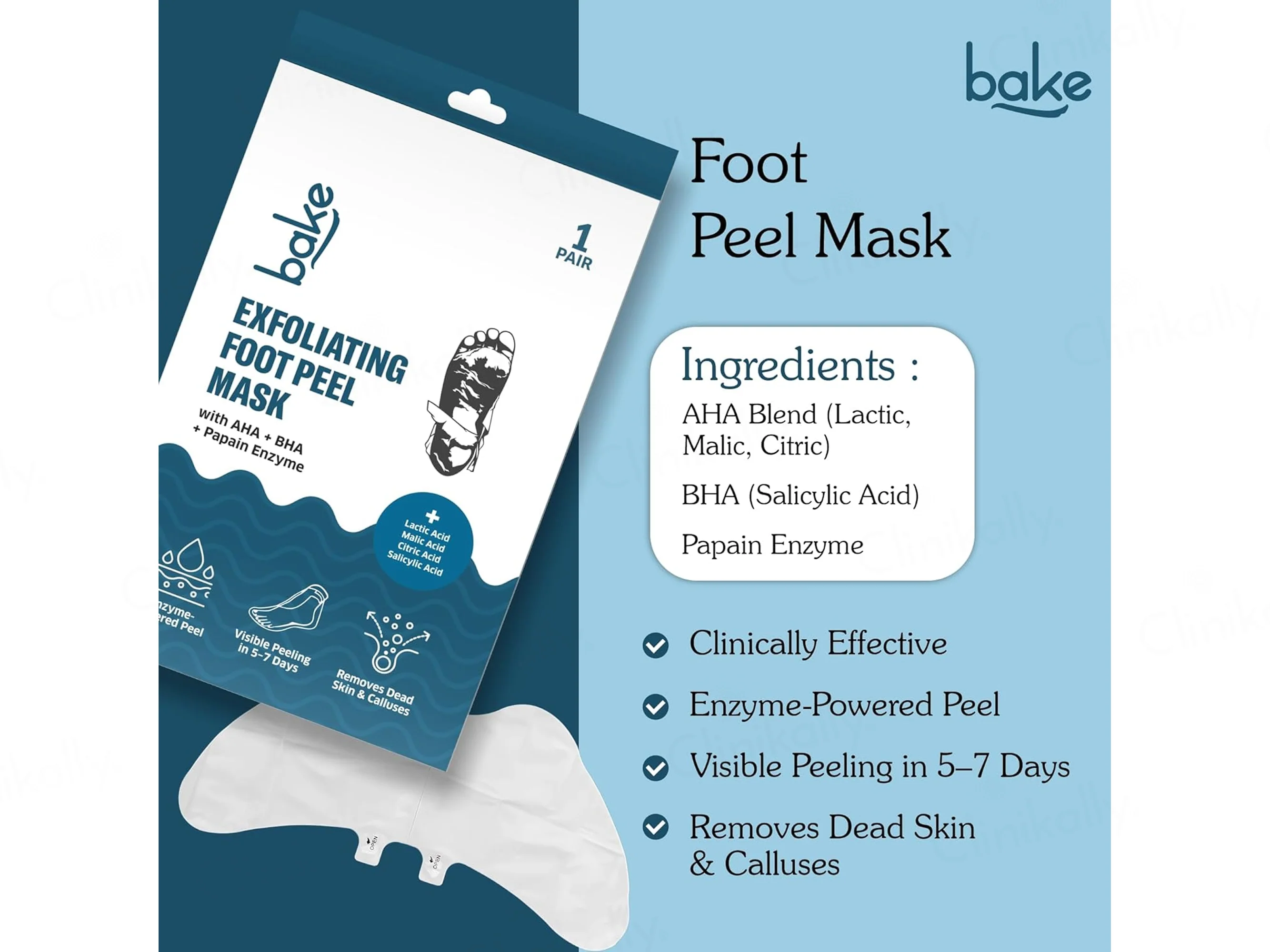 BAKE AHA + BHA Exfoliating Foot Peel Mask - Image 3