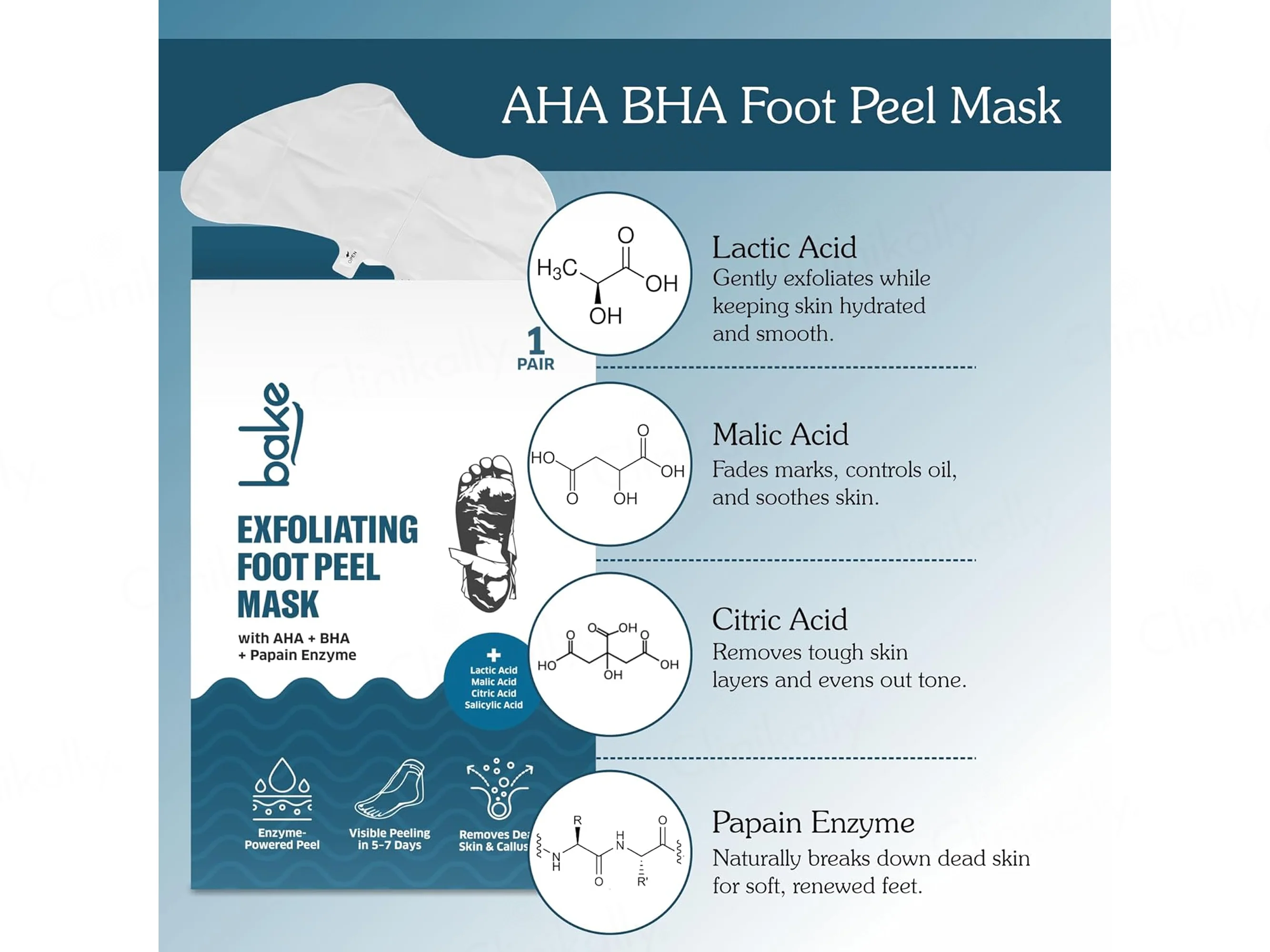 BAKE AHA + BHA Exfoliating Foot Peel Mask - Image 5