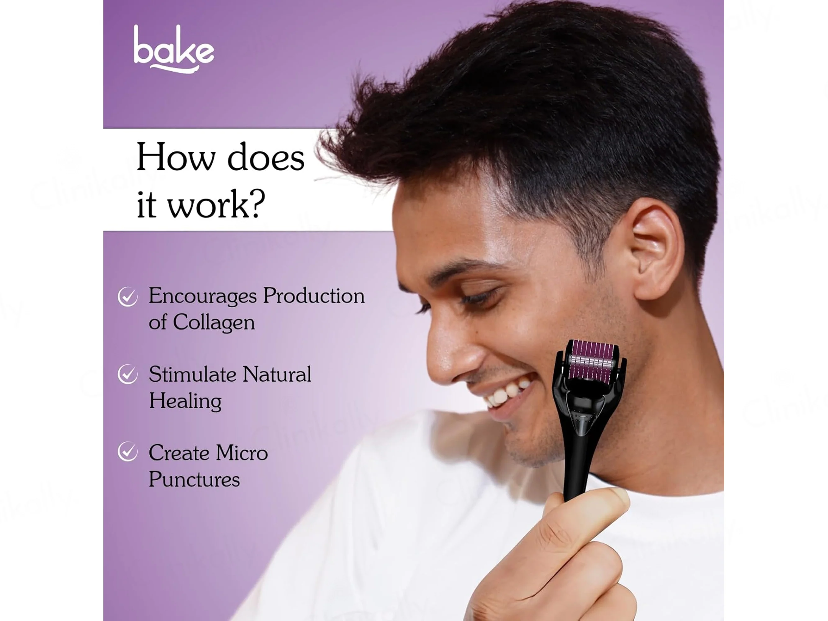 BAKE Derma Roller Microneedling Device For Collagen Production and Hair Growth - Image 5