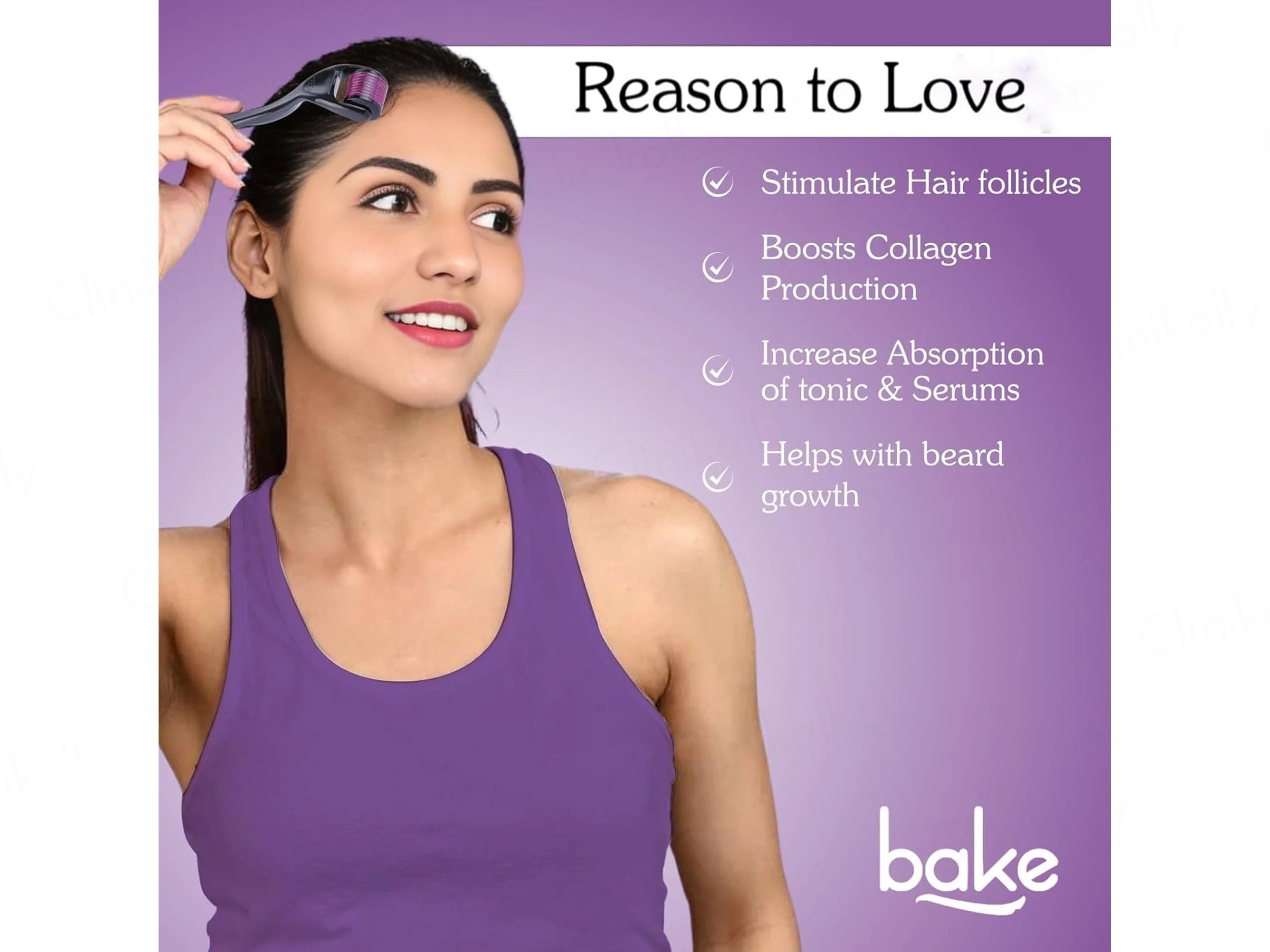 BAKE Derma Roller Microneedling Device For Collagen Production and Hair Growth - Image 6