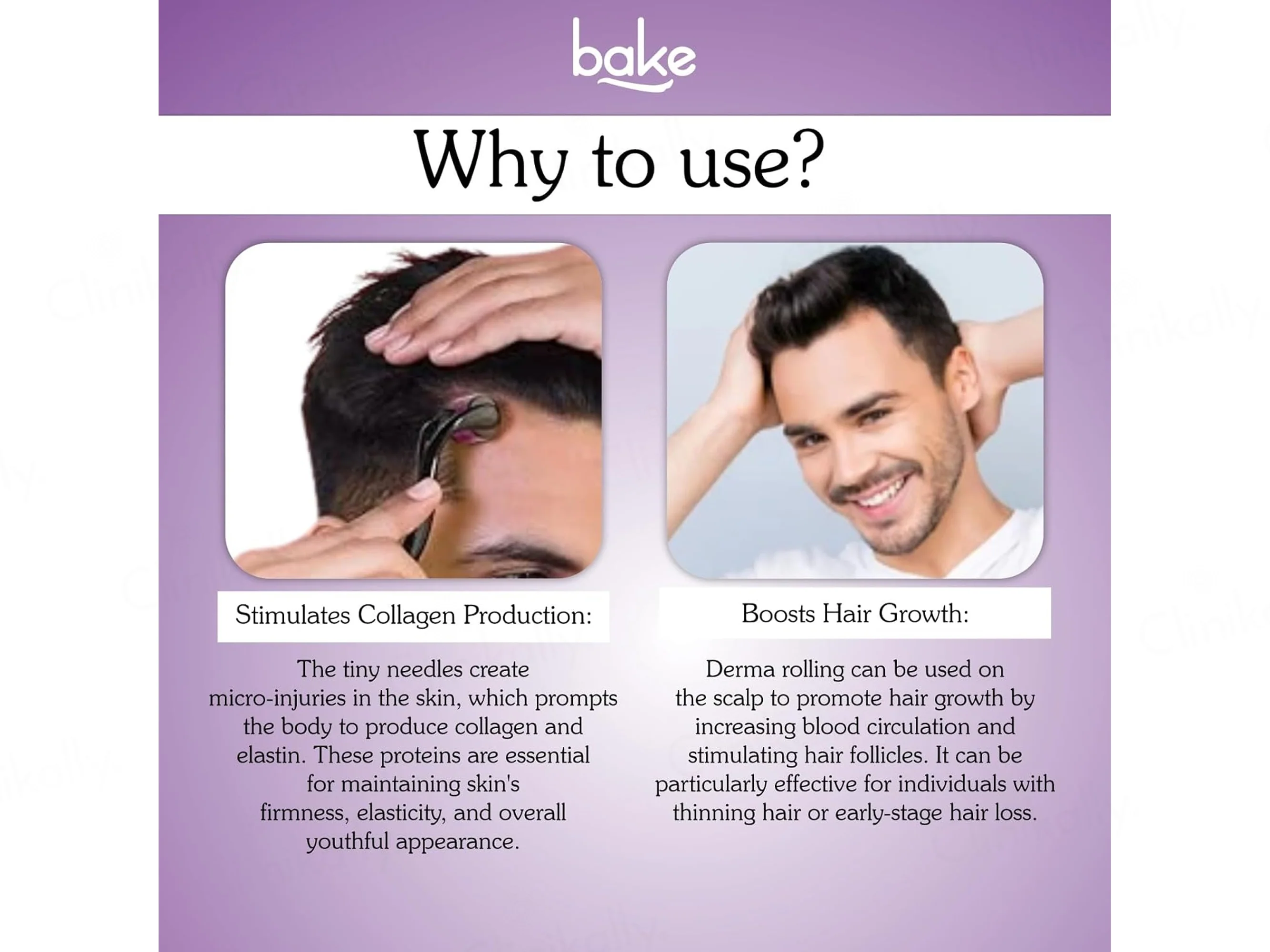BAKE Derma Roller Microneedling Device For Collagen Production and Hair Growth - Image 7