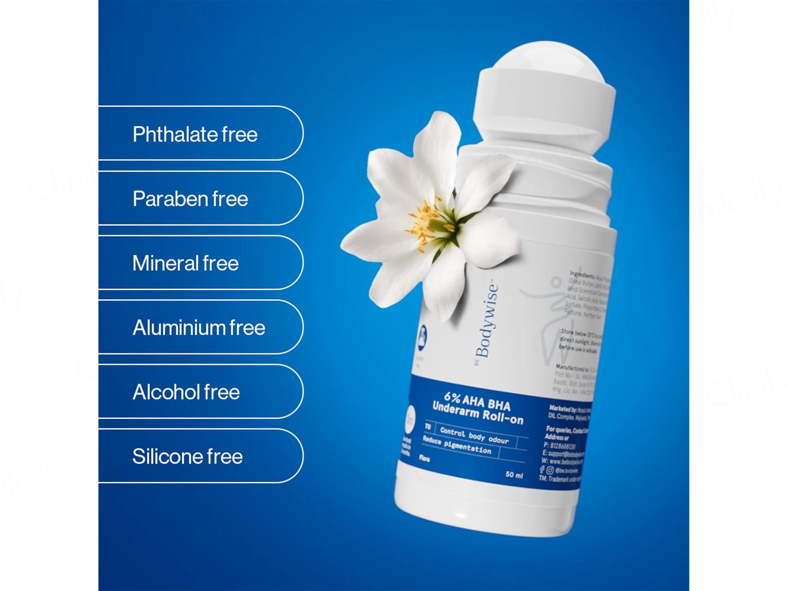 Be Bodywise 6% AHA BHA Underarm Roll-On (Flora) - Image 7