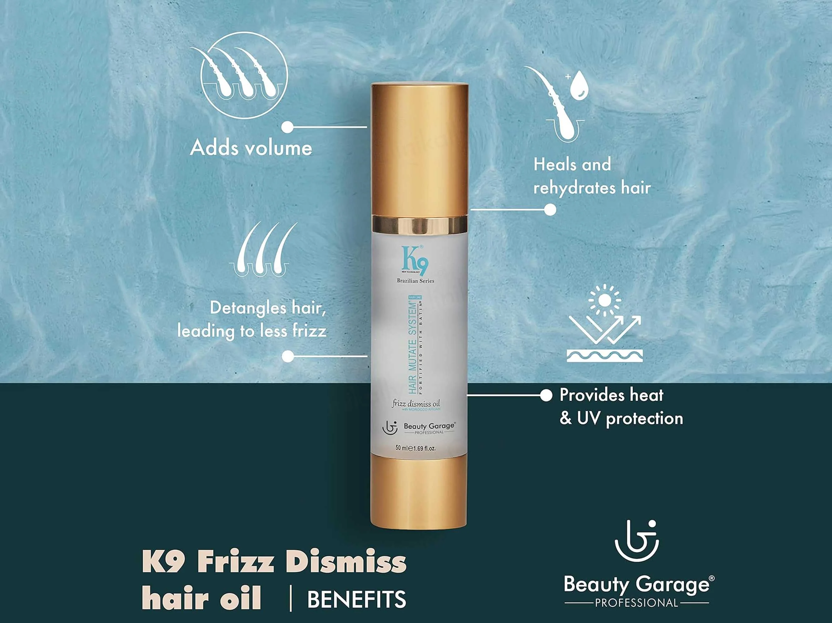 Beauty Garage K9 Frizz Dismiss Hair Oil - Image 5