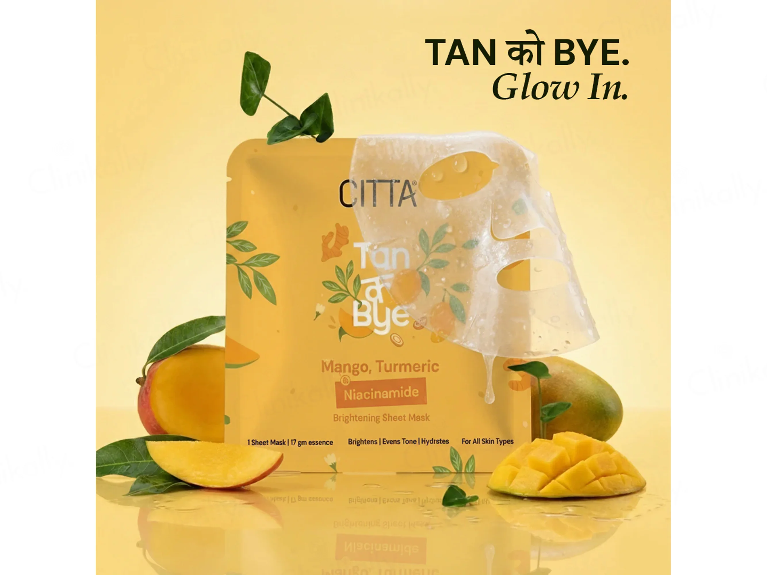 CITTA Tan Ko Bye Brightening Face Sheet Mask - Image 3