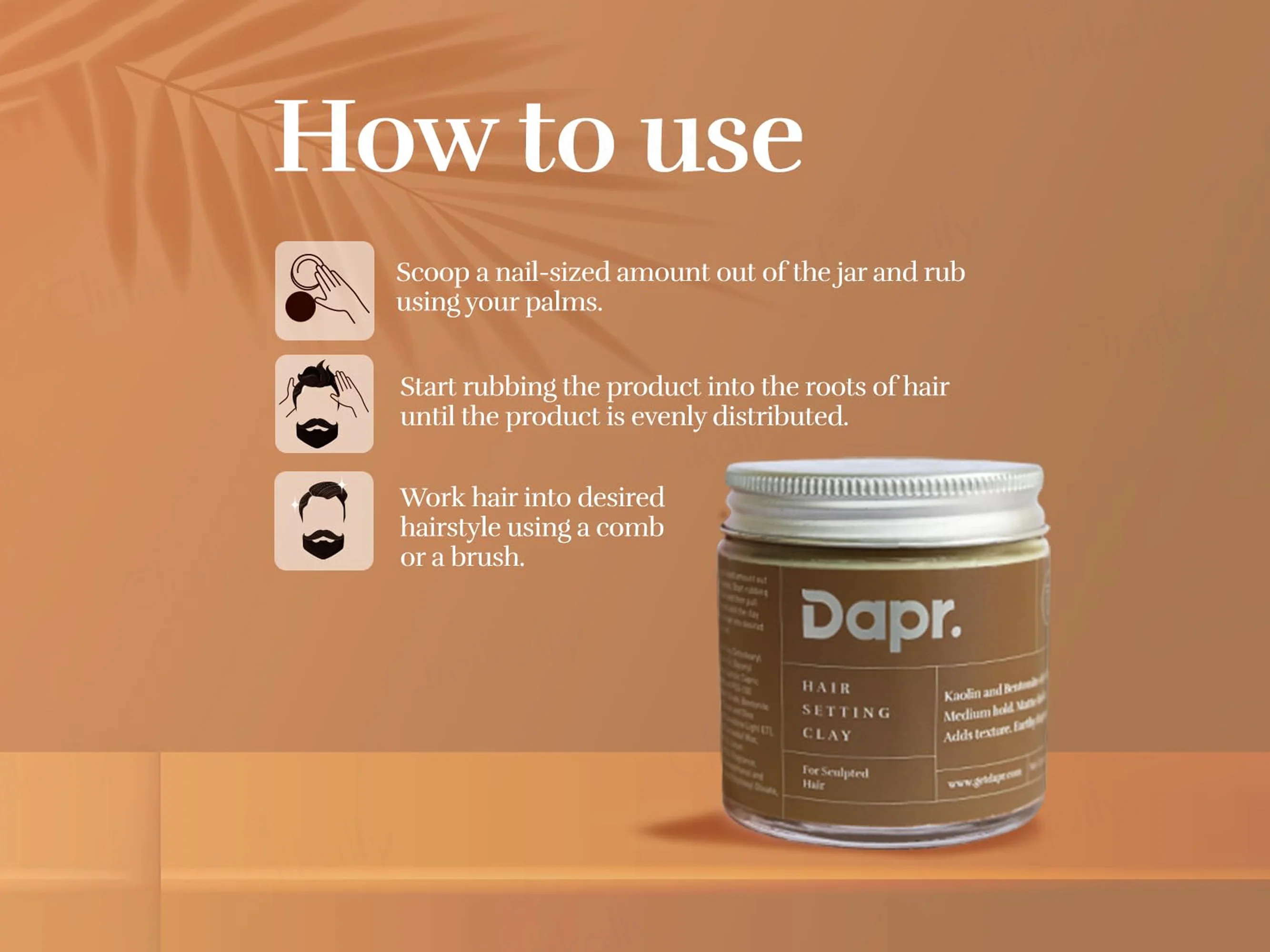 Dapr. Hair Setting Clay For Sculpted Hair - Image 7