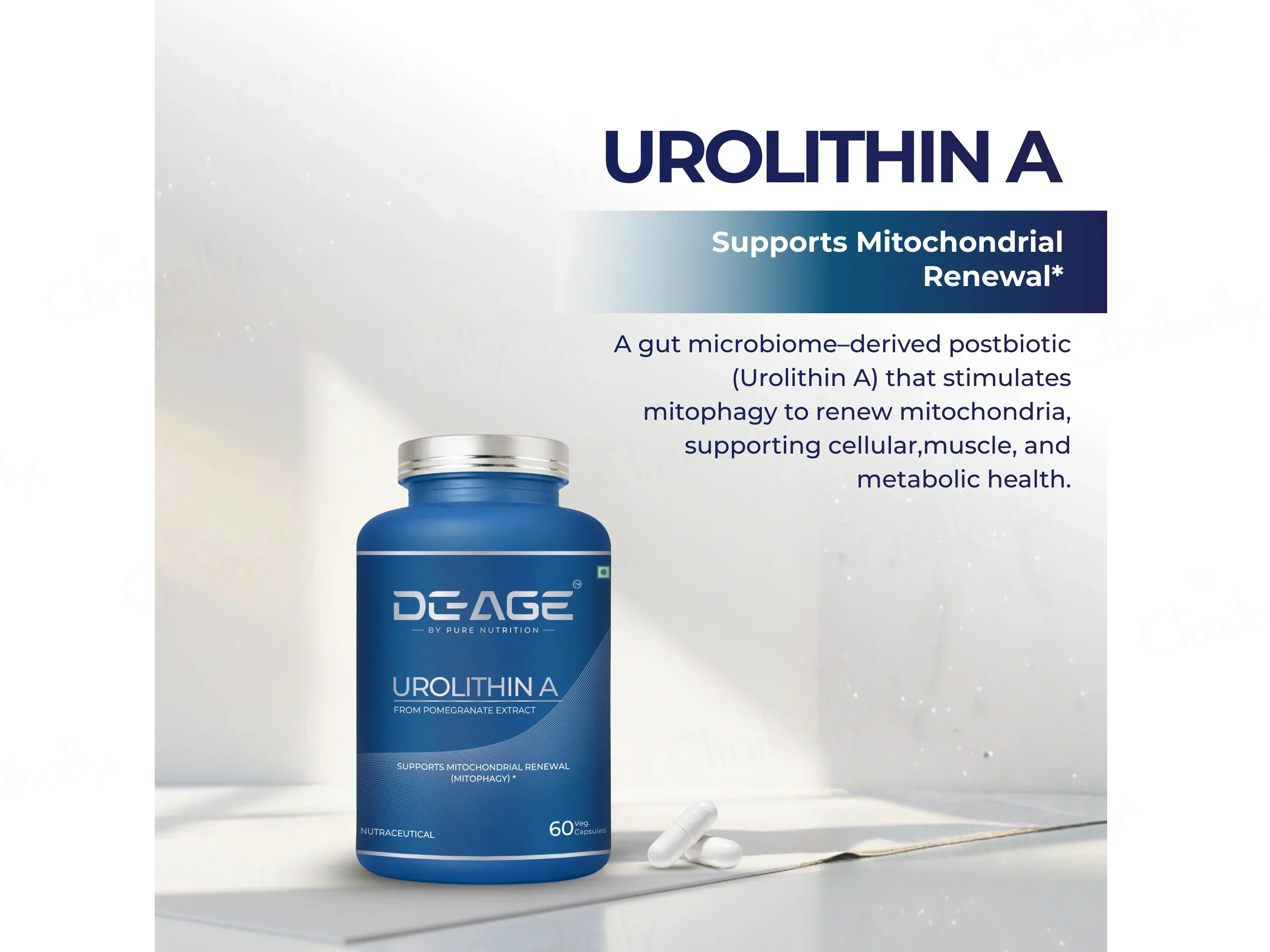 DeAge Urolithin-A Nutraceutical Veg Capsule - Image 4