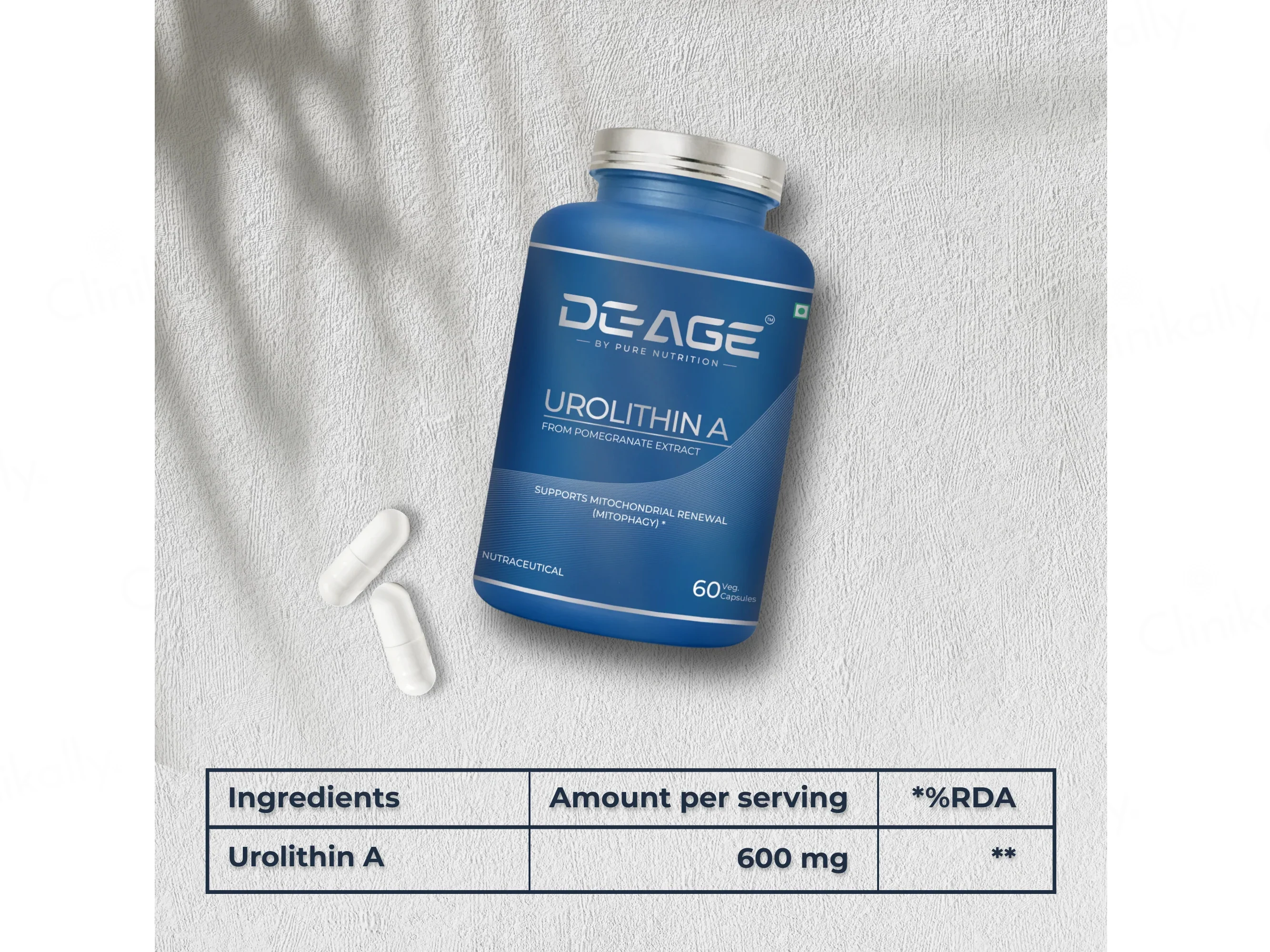 DeAge Urolithin-A Nutraceutical Veg Capsule - Image 6