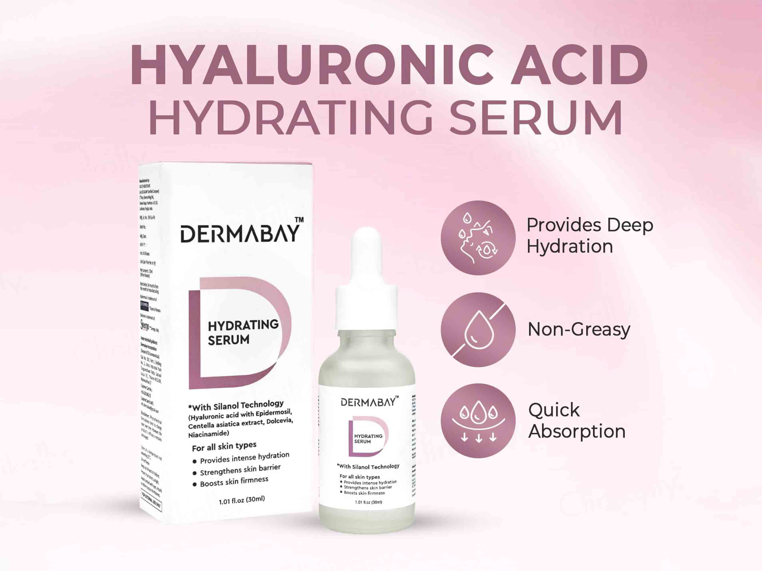 Dermabay Hyaluronic Acid Hydrating Face Serum - Image 2