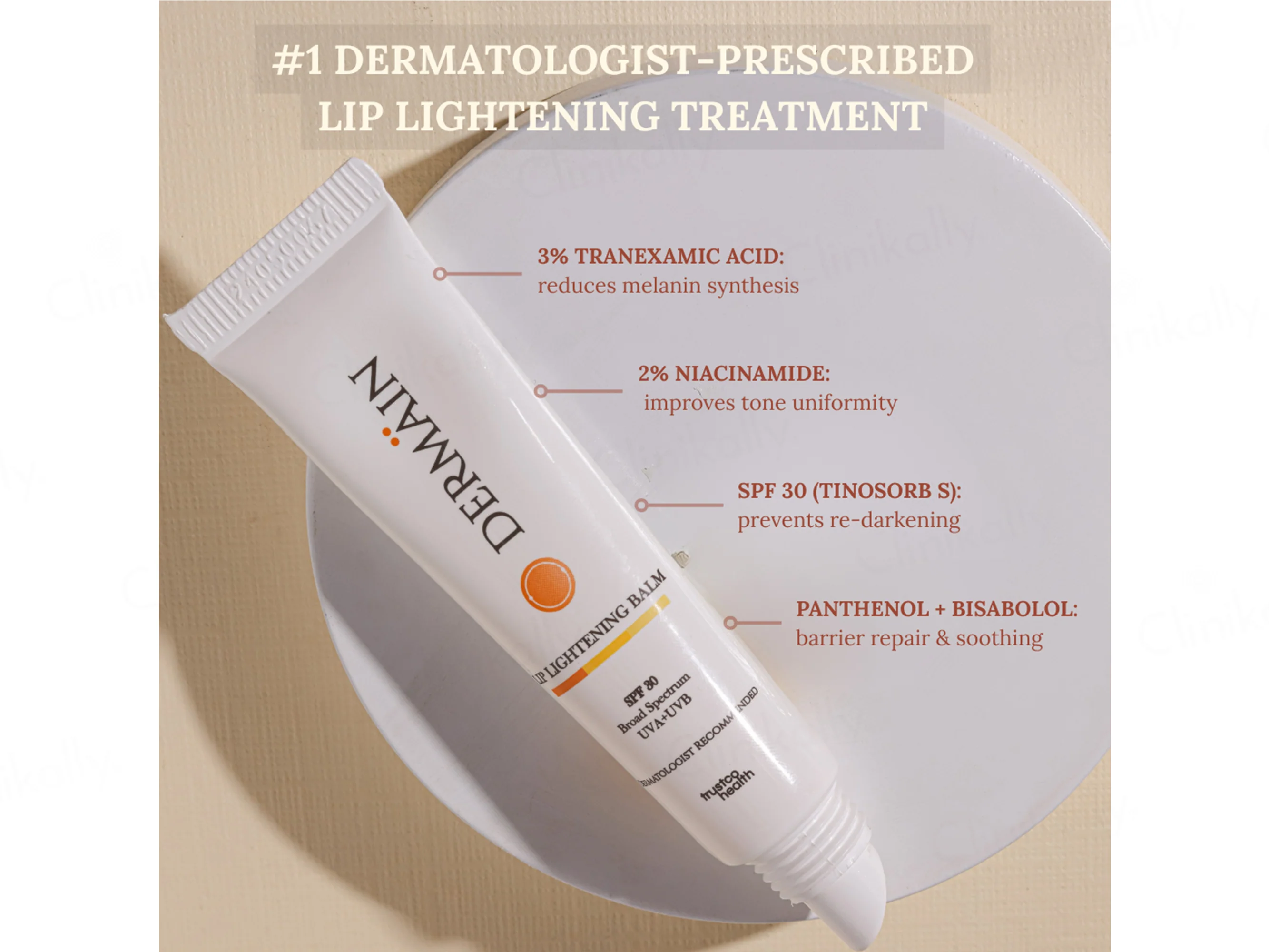 DERMAIN Lip Lightening Balm SPF 30 - Image 4