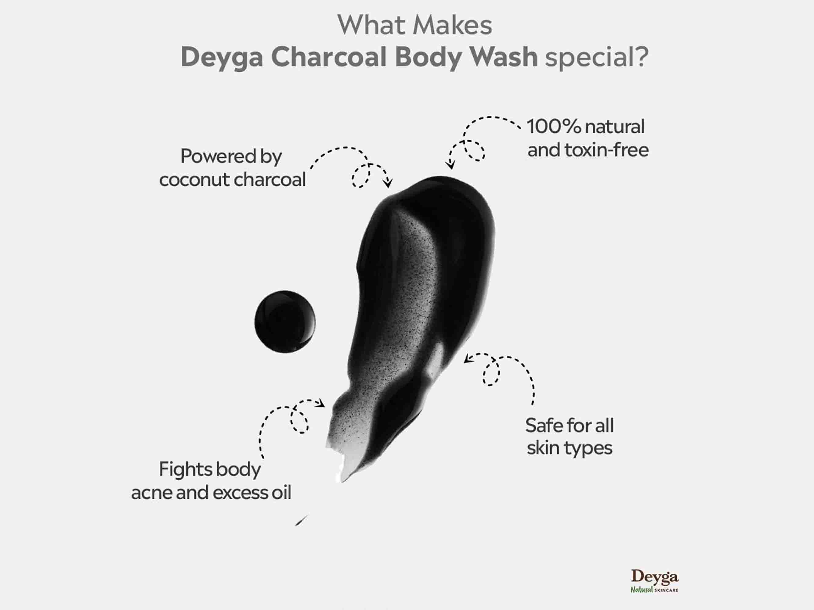 Deyga Charcoal Body Wash De-Tan & Detox - Image 4