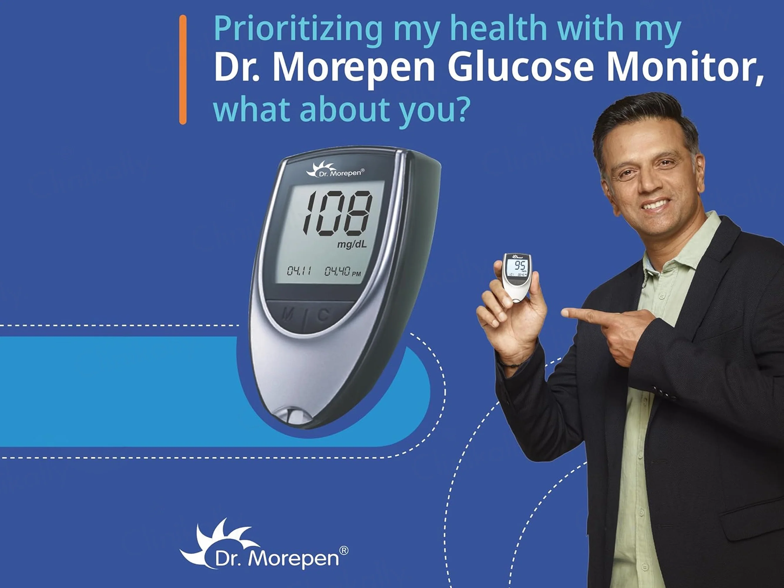 Dr. Morepen GlucoOne BG-03 Blood Glucose Monitoring System Combo Pack (Meter + 50 Strips) - Image 2