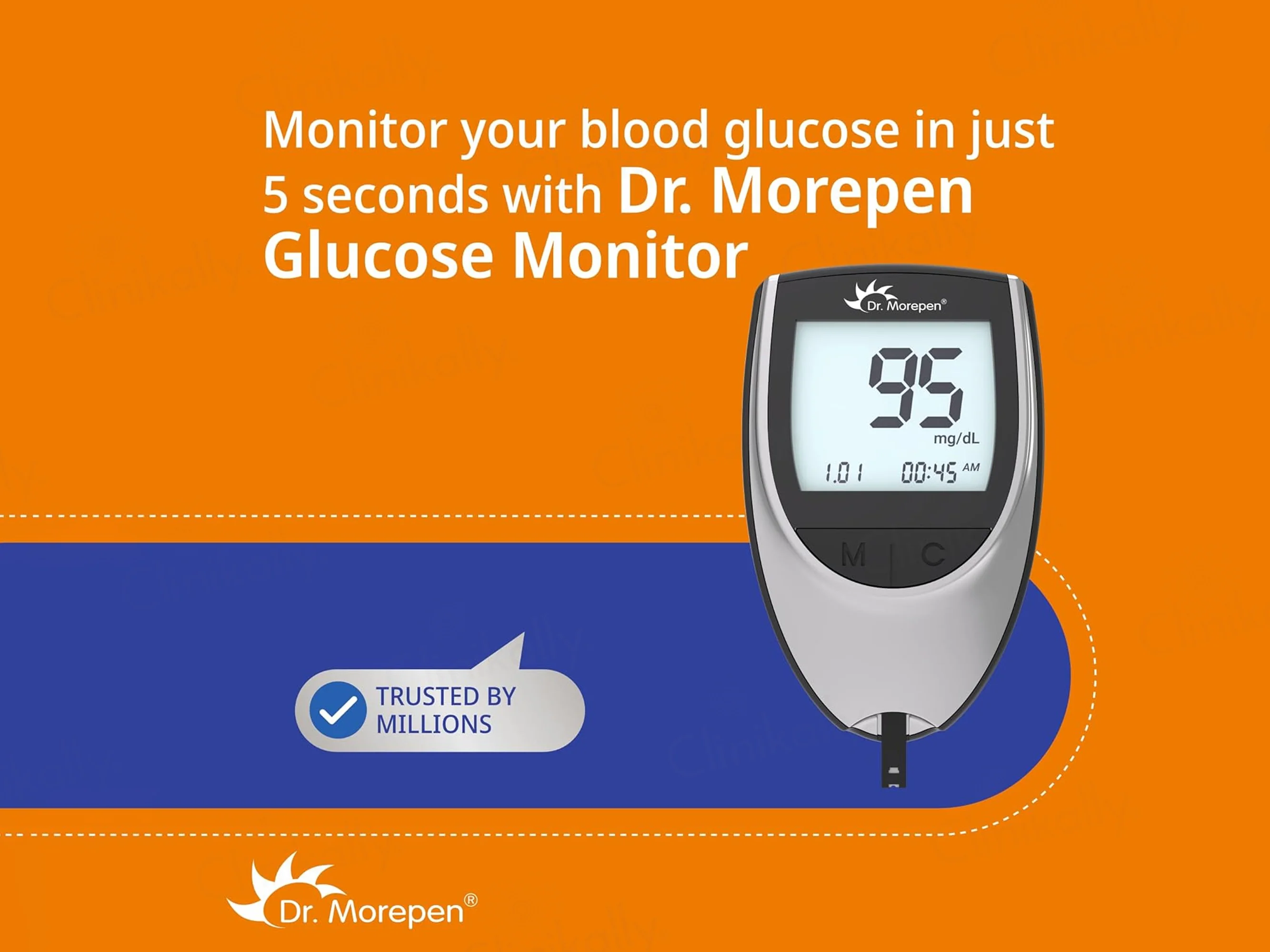 Dr. Morepen GlucoOne BG-03 Blood Glucose Monitoring System Combo Pack (Meter + 50 Strips) - Image 5