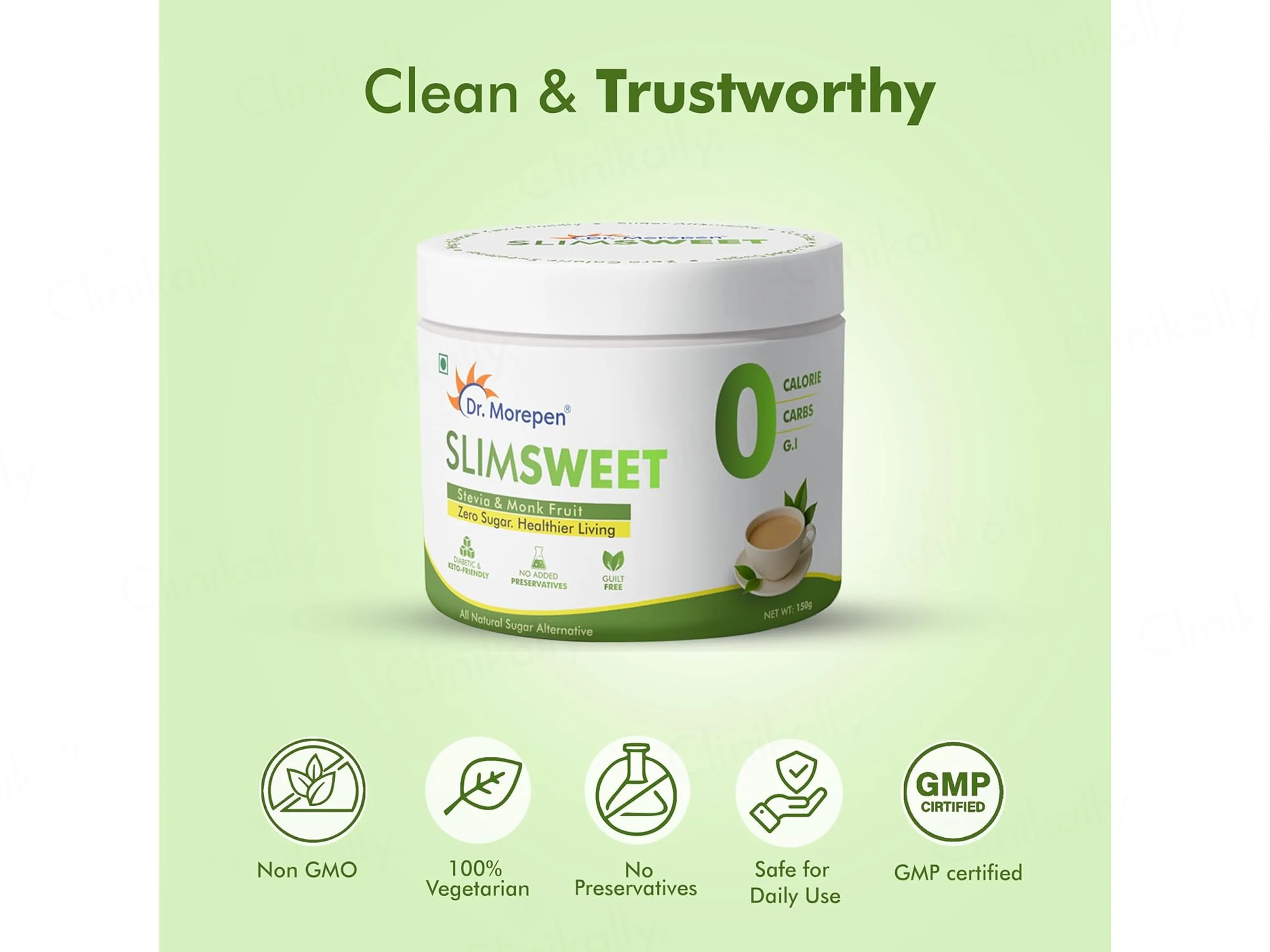 Dr. Morepen Slimsweet Natural Sugar Alternative Powder With Stevia & Monk Fruit - Image 7