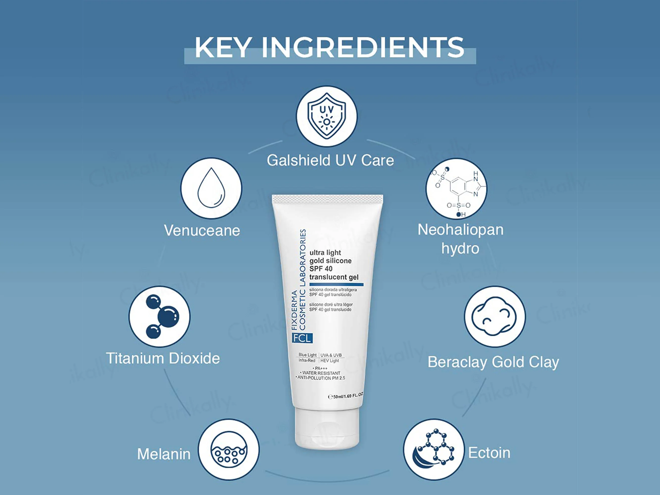 FCL Ultra Light Gold Silicone Translucent Gel SPF 40 PA++++ - Image 3