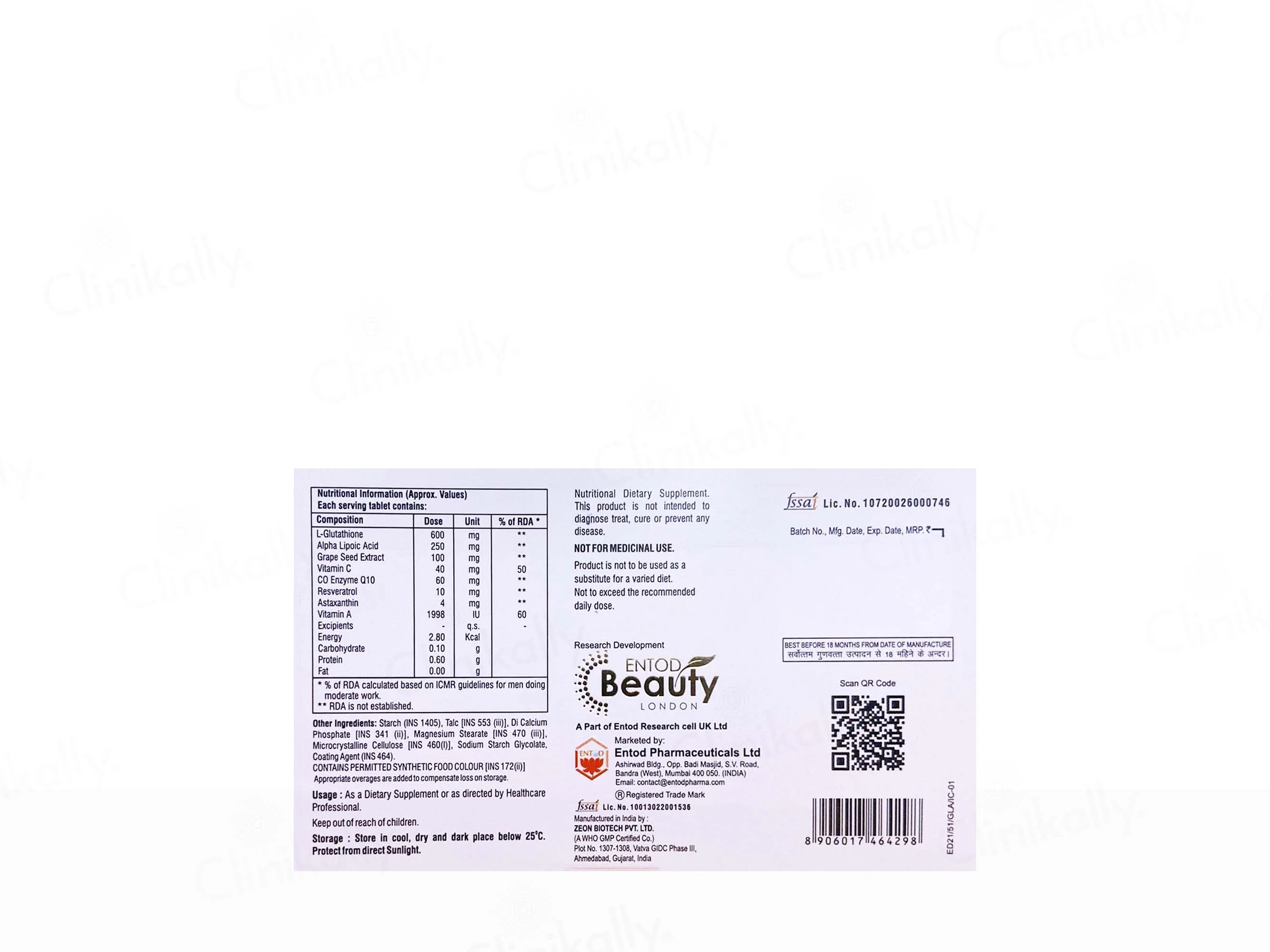 Glotamin Skin Brightening & Anti-Ageing Tablet - Image 3