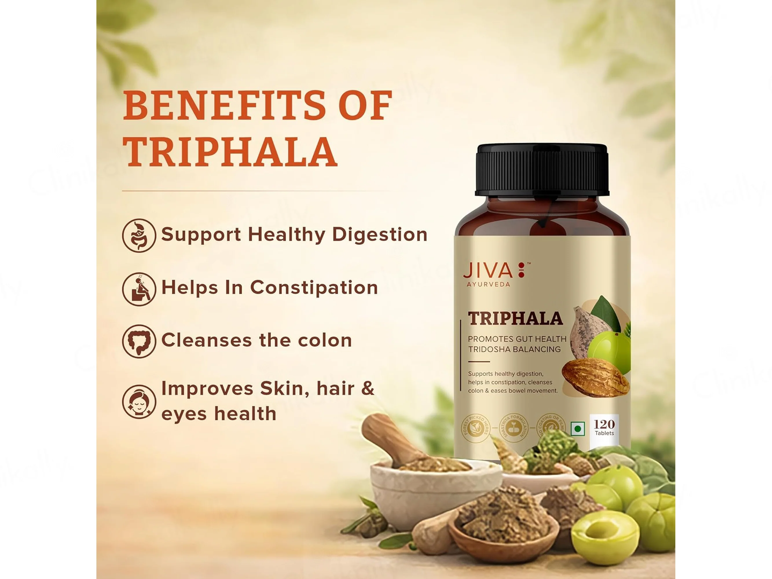 Jiva Ayurveda Triphala Tablet For Gut Health - Image 3