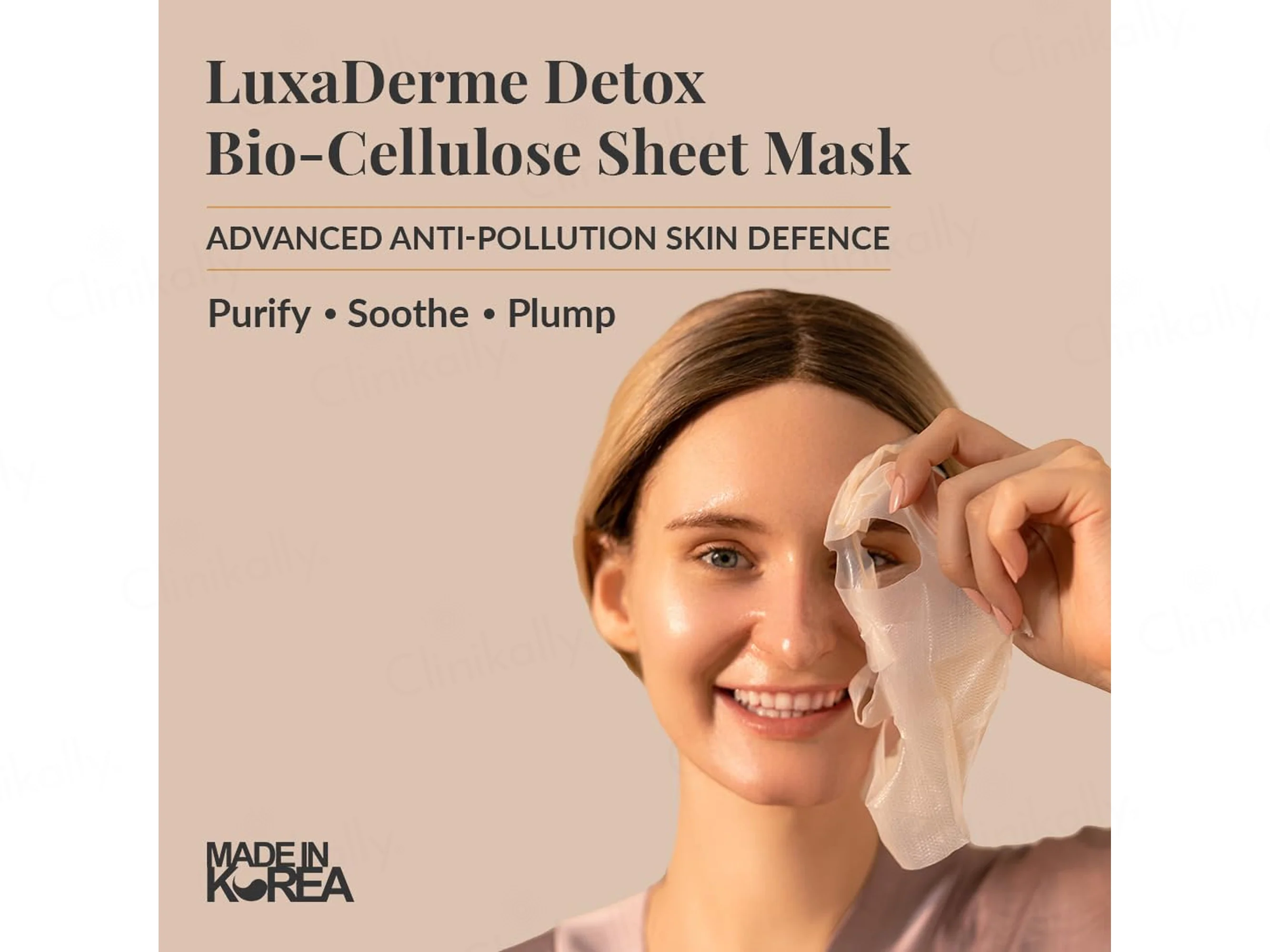 LuxaDerme Detox Bio Cellulose Face Sheet Mask - Image 3