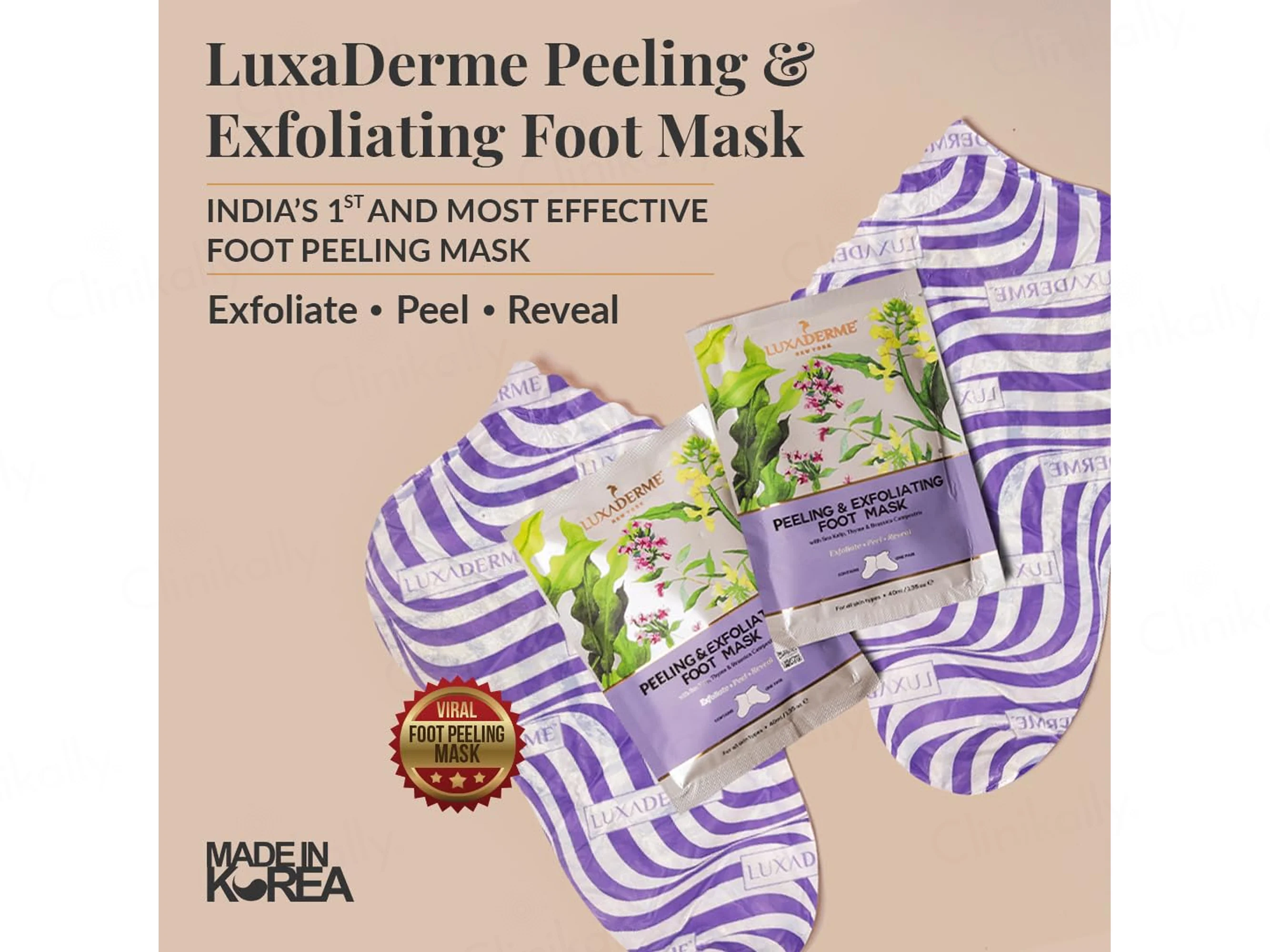 LuxaDerme Peeling & Exfoliating Foot Mask - Image 3