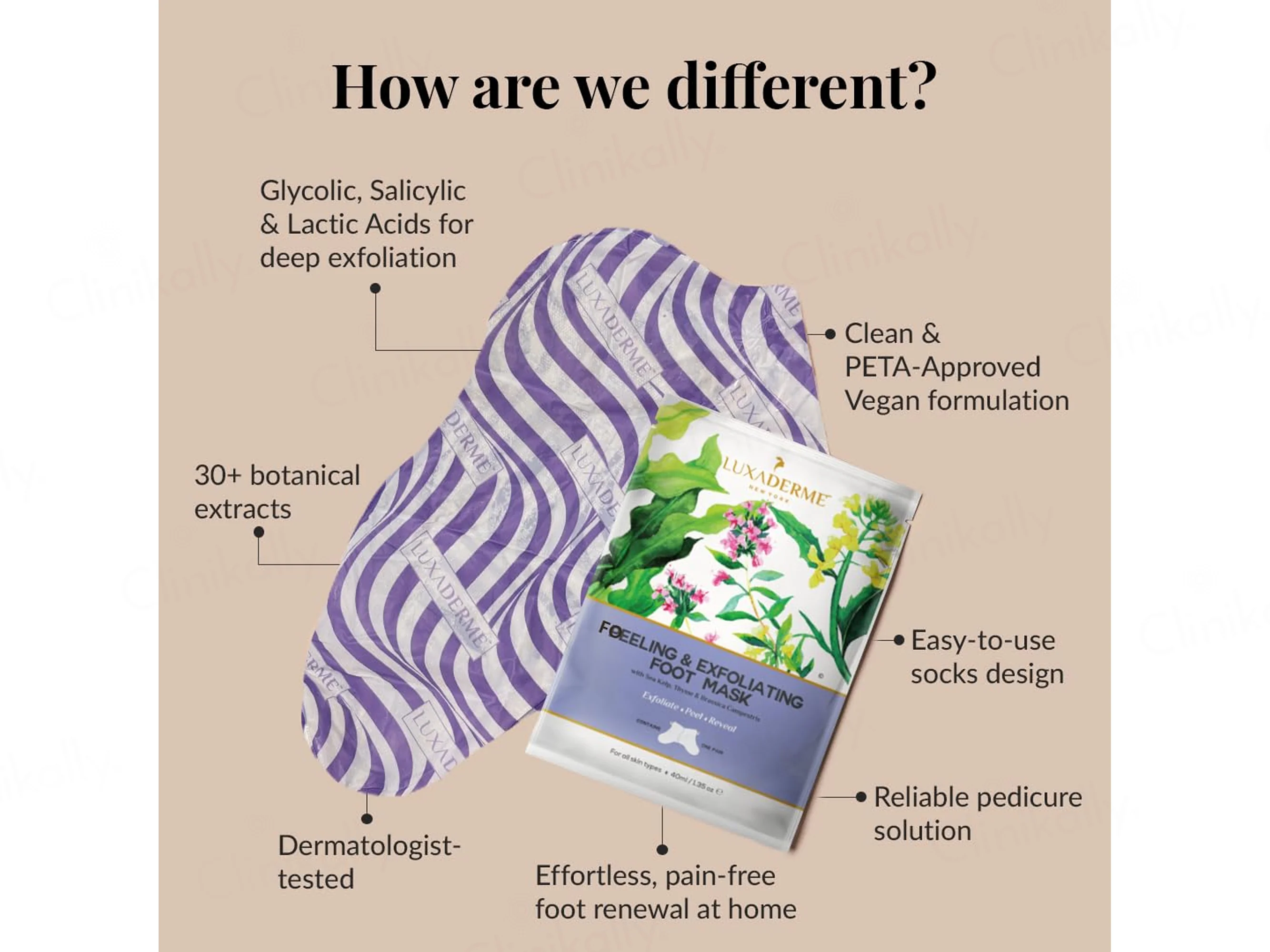 LuxaDerme Peeling & Exfoliating Foot Mask - Image 5