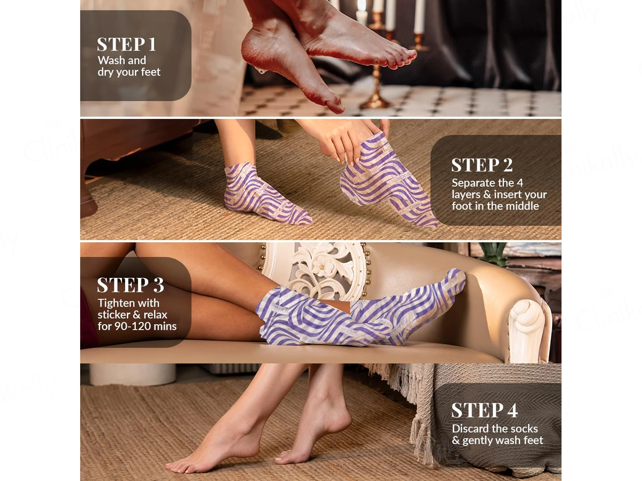 LuxaDerme Peeling & Exfoliating Foot Mask - Image 6
