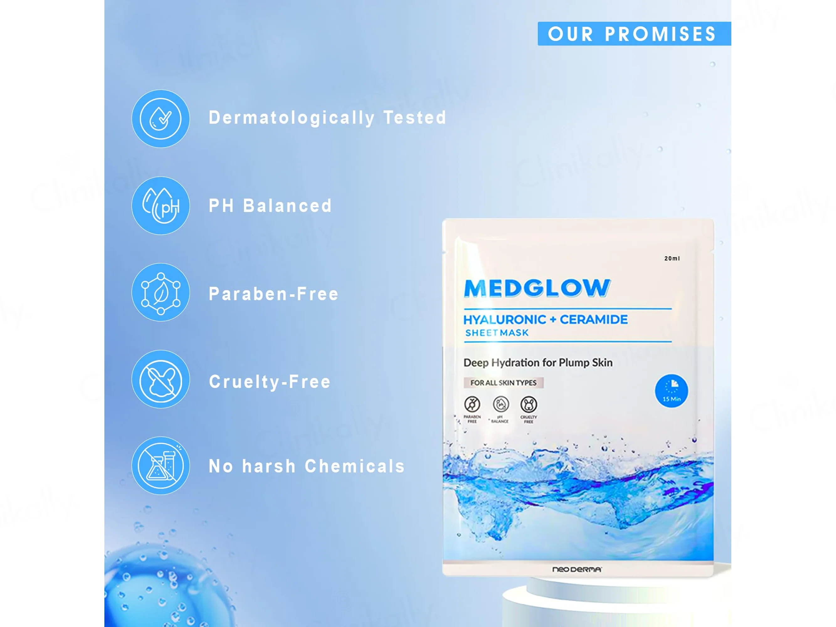 Medglow Hyaluronic + Ceramide Face Sheet Mask - Image 3