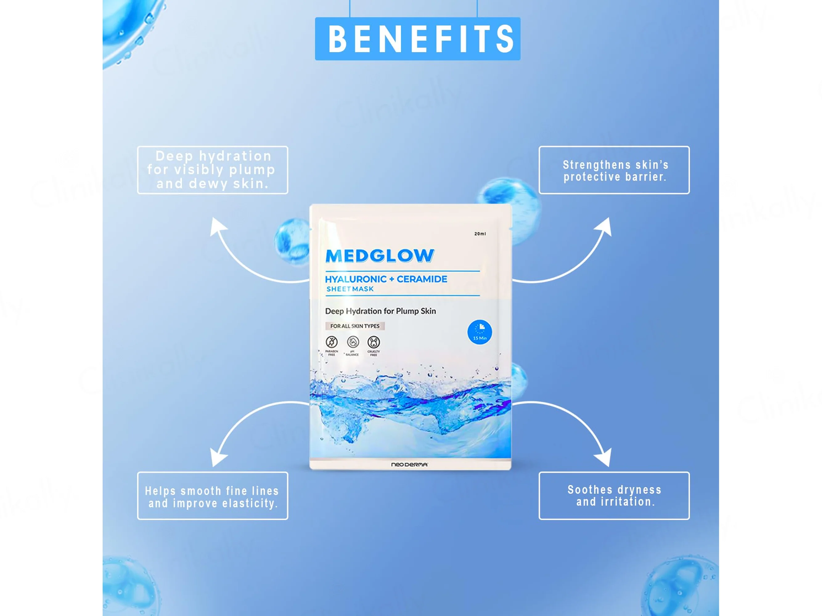 Medglow Hyaluronic + Ceramide Face Sheet Mask - Image 5