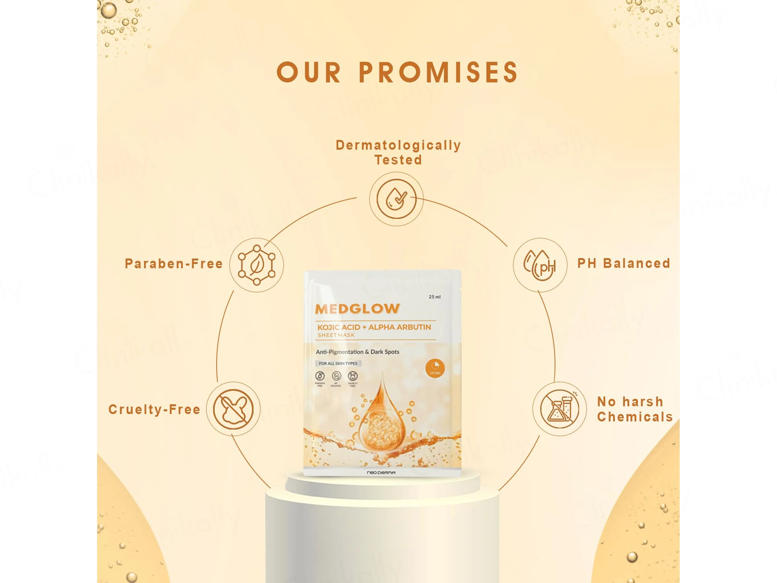 Medglow Kojic Acid + Alpha Arbutin Face Sheet Mask - Image 3