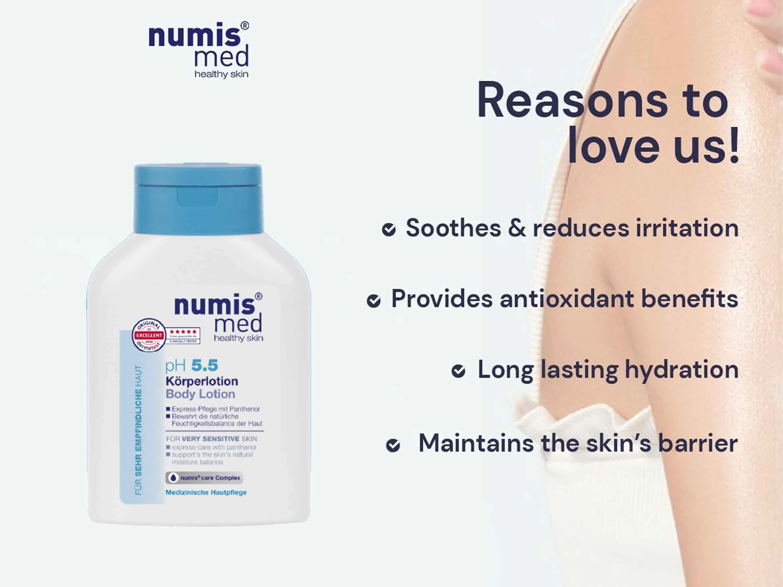 Numis Med pH 5.5 Body Lotion For Very Sensitive Skin - Image 3