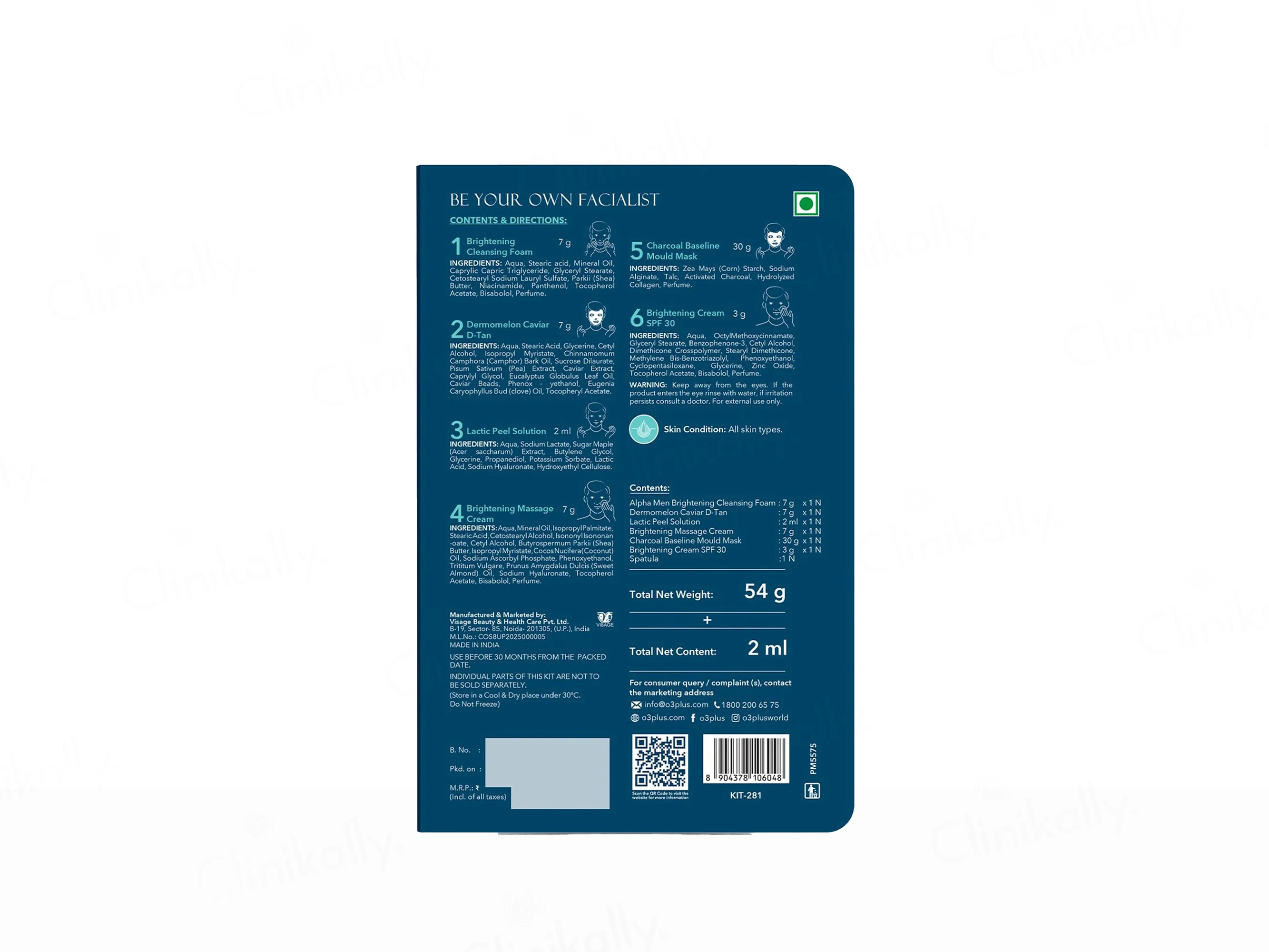 O3+ Alpha Men Bright Groom Facial Kit - Image 9