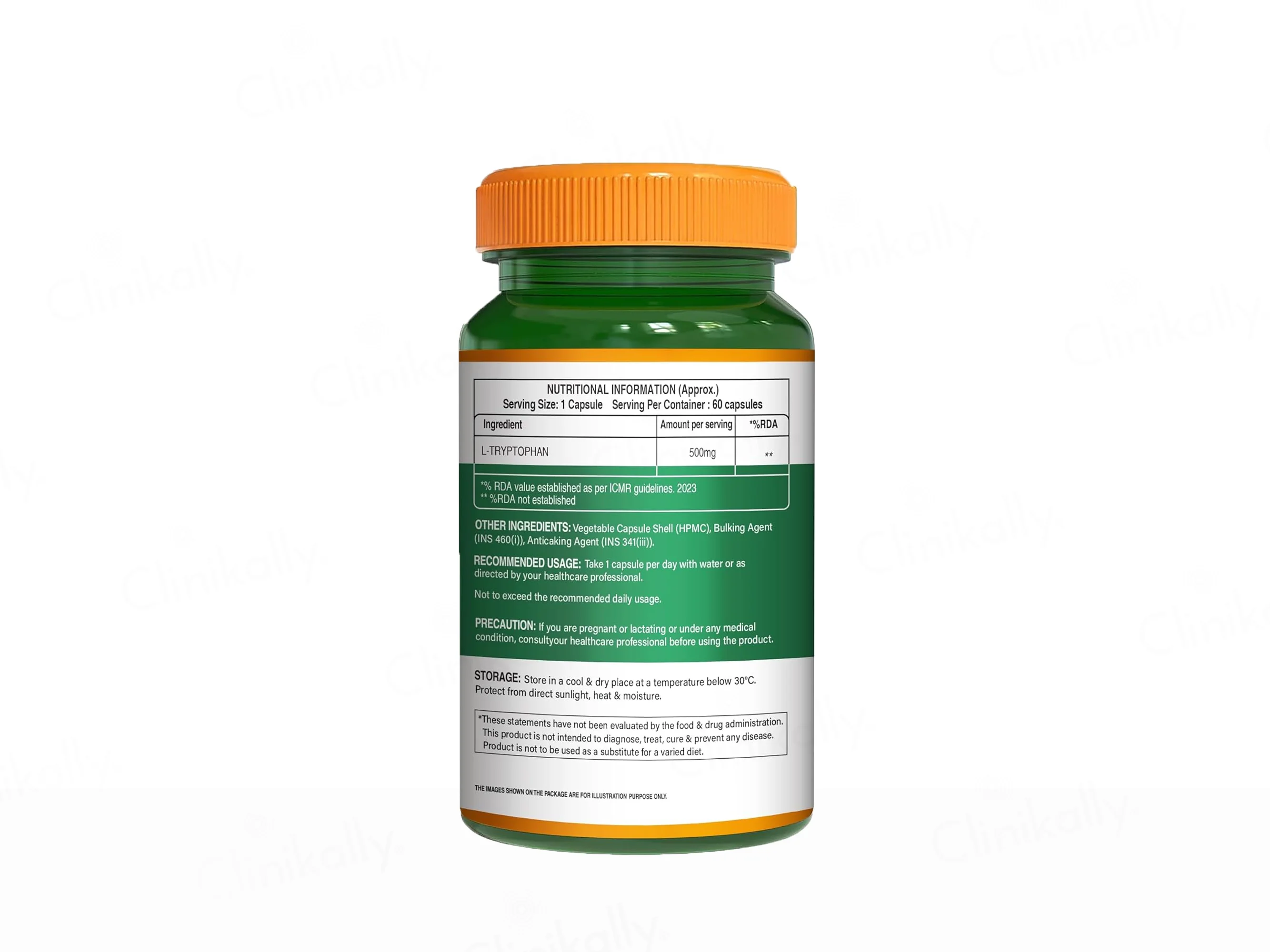 Pure Nutrition L-Tryptophan 500mg Veg Capsule - Image 6