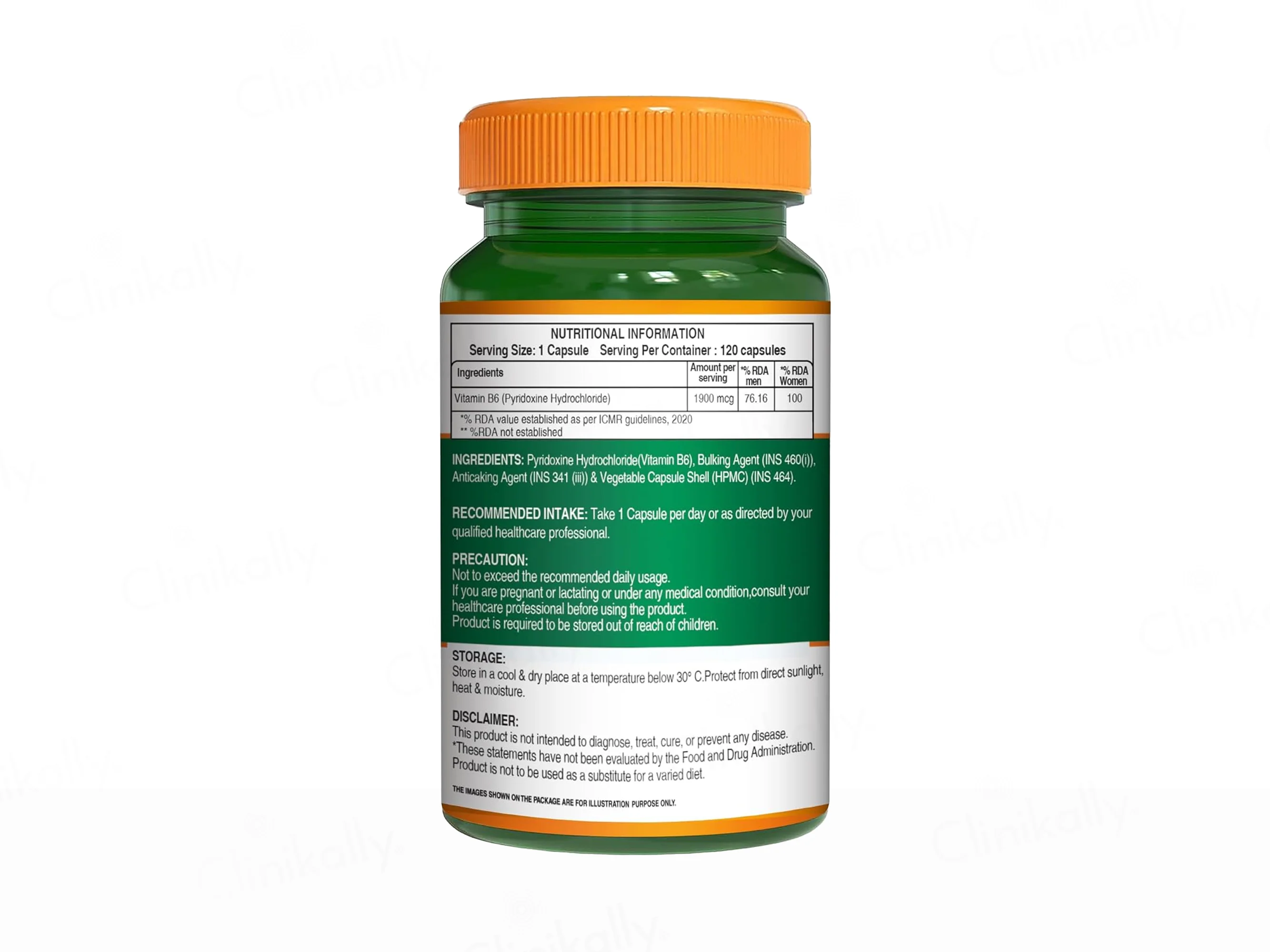 Pure Nutrition Vitamin B6 1900mcg Veg Capsule - Image 6