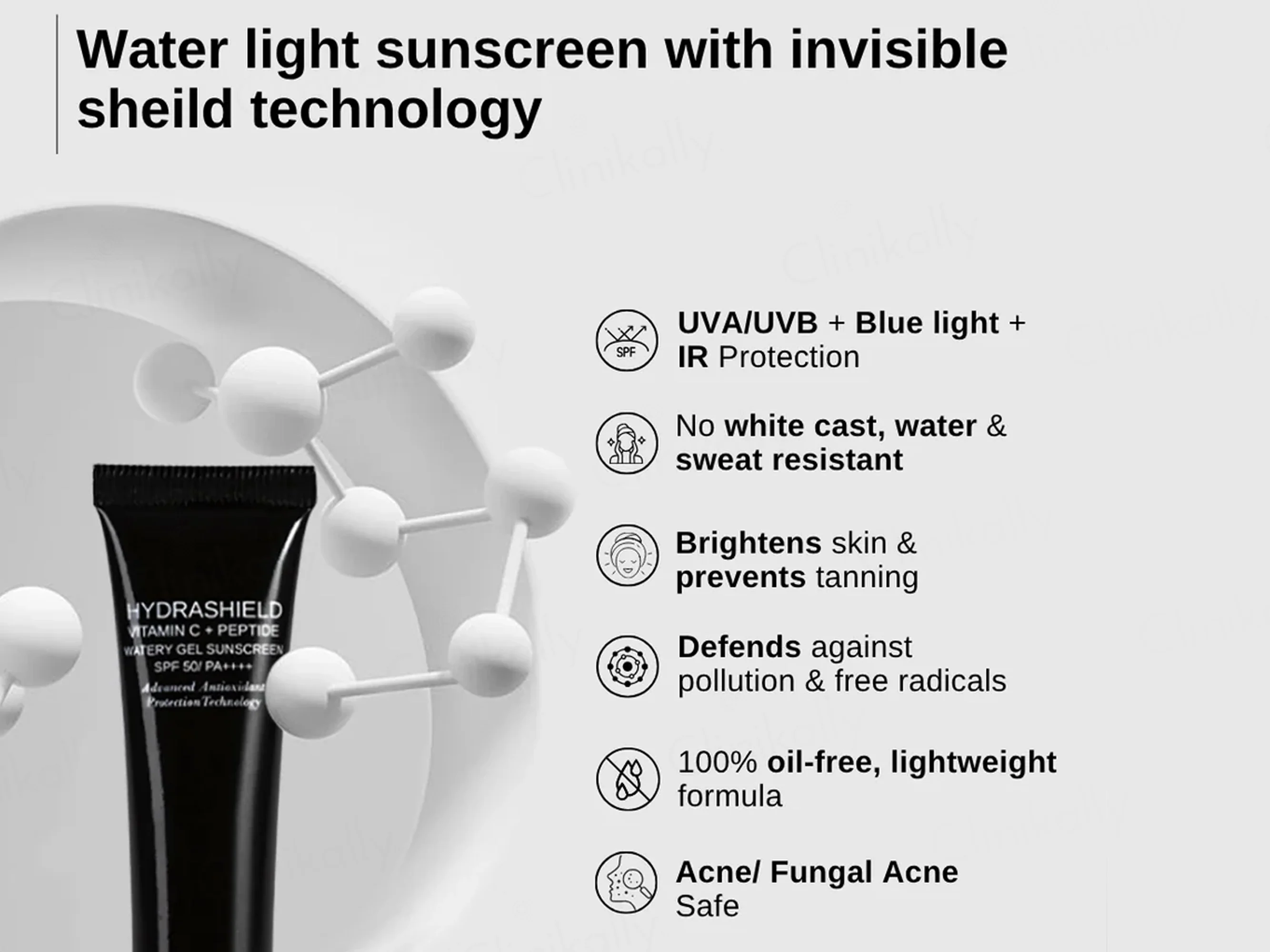 The FormulaRx Hydrashield Vitamin C + Peptide Watery Gel Sunscreen - Image 3
