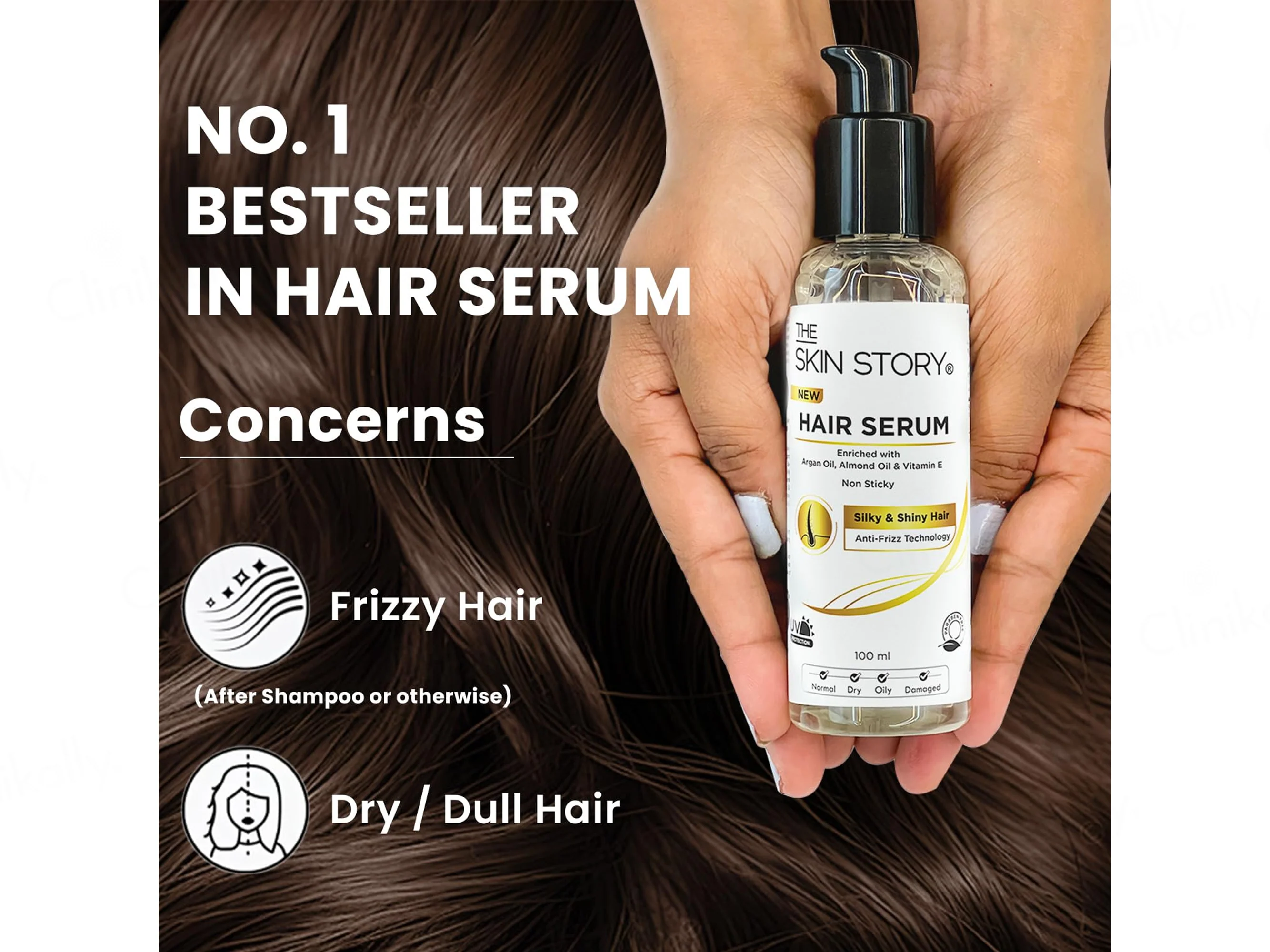 The Skin Story Anti-Frizz Hair Serum For Silky & Shiny Hair - Image 6